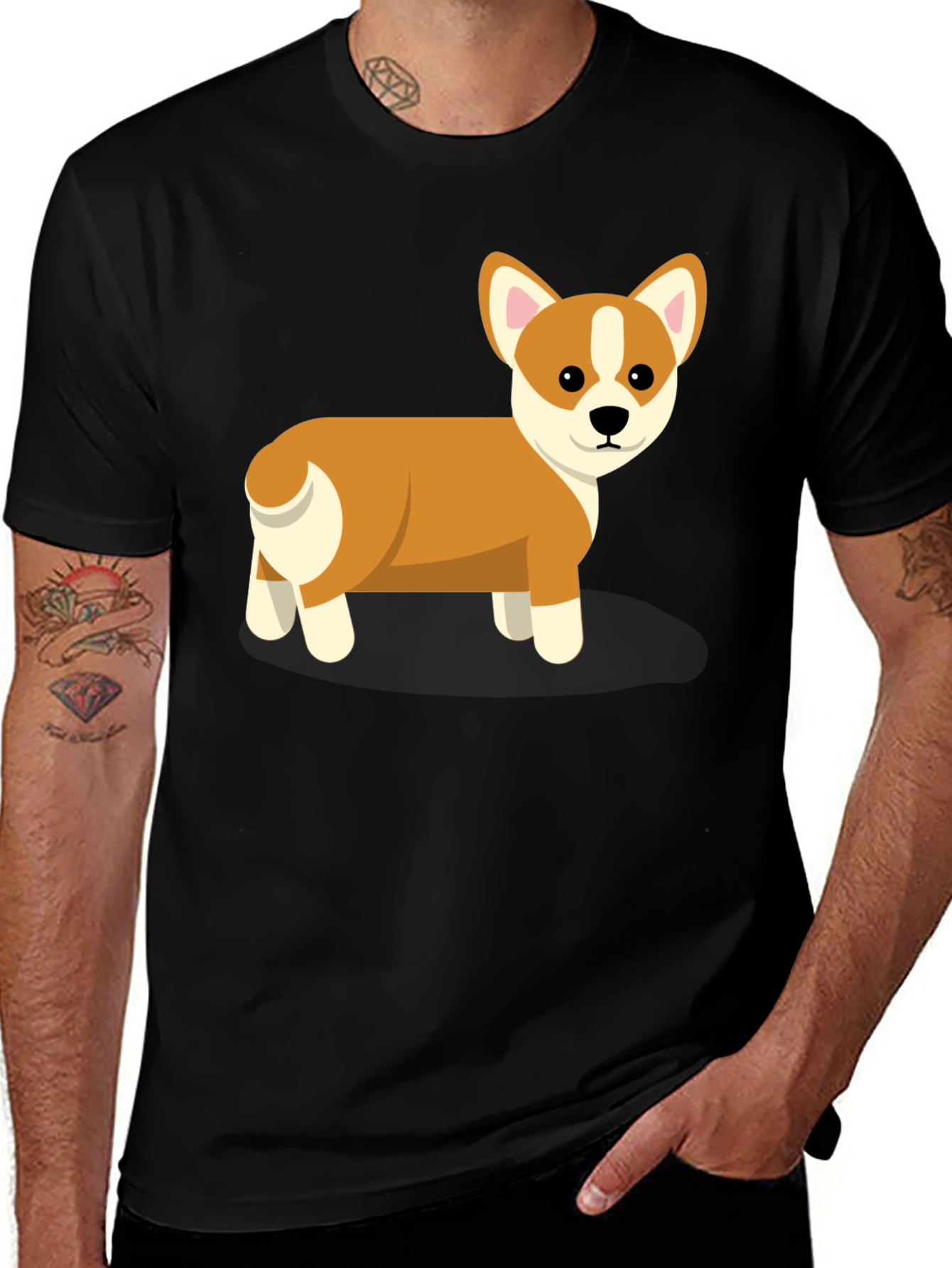 Cute Corgi Dog Graphic T-Shirt