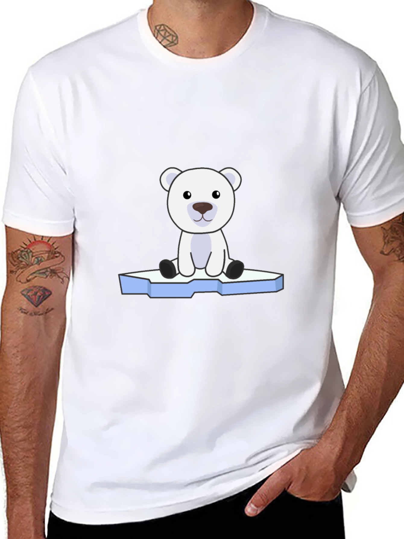 Polar Bear Graphic Tee - Cute Arctic Animal Design