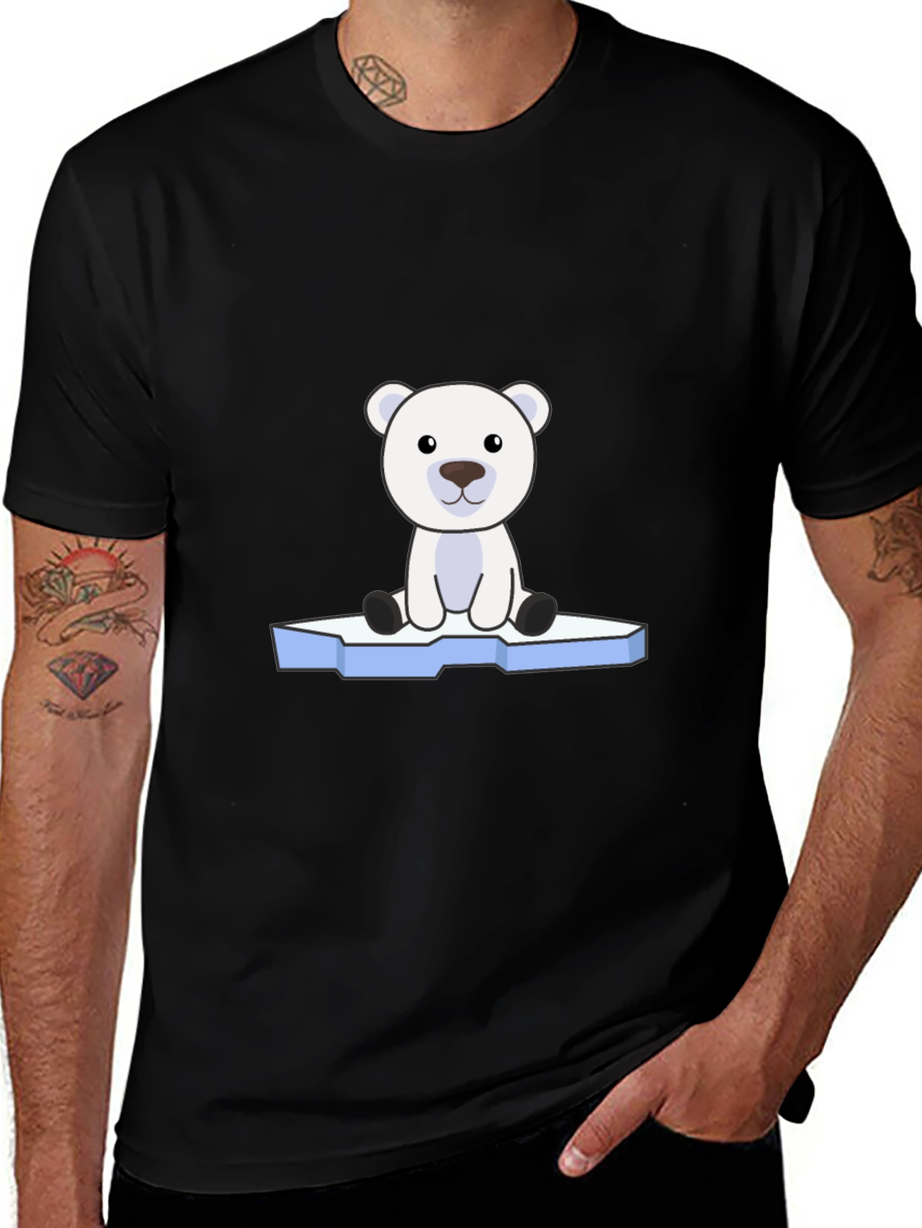 Polar Bear Graphic Tee - Cute Arctic Animal Design