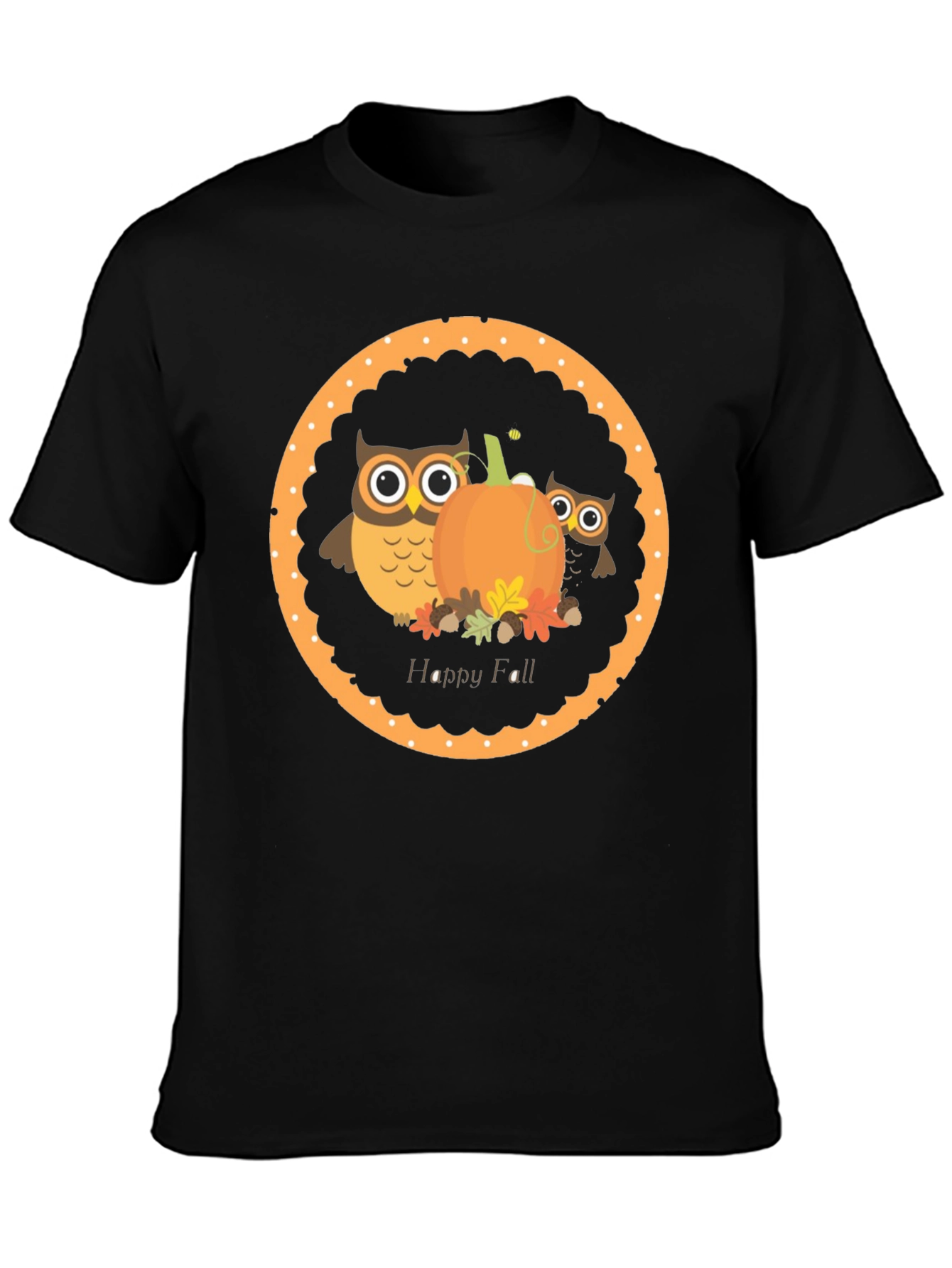 Happy Fall Owl & Pumpkin T-Shirt