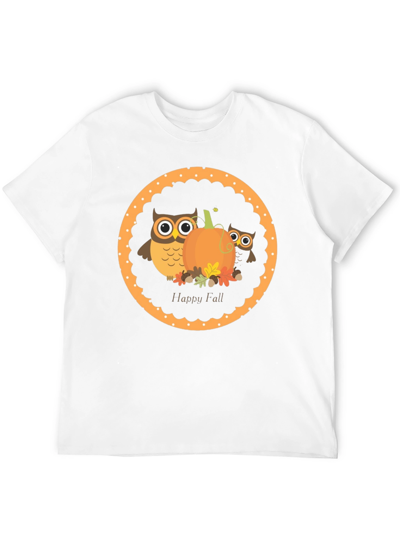 Happy Fall Owl & Pumpkin T-Shirt