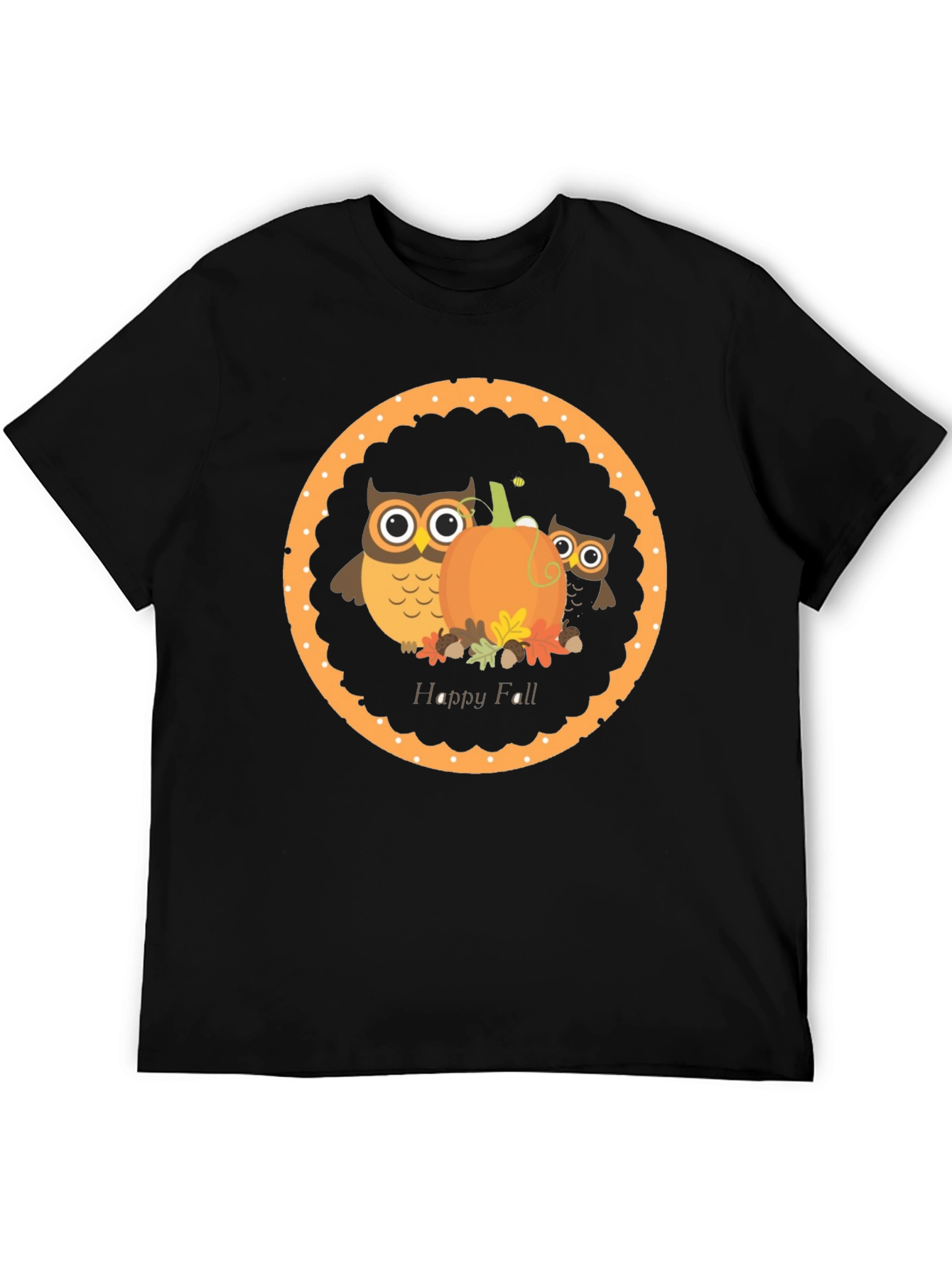 Happy Fall Owl & Pumpkin T-Shirt