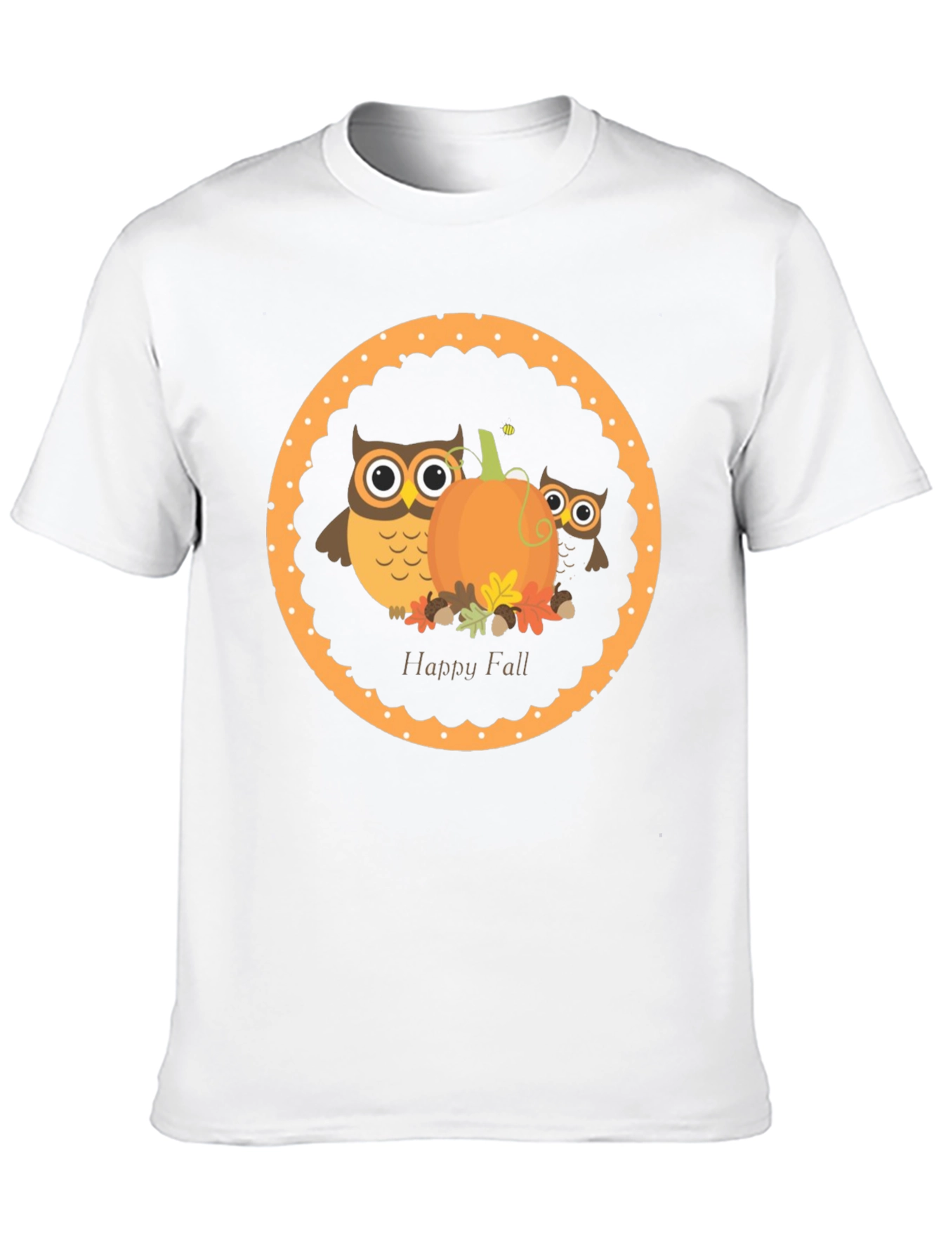 Happy Fall Owl & Pumpkin T-Shirt
