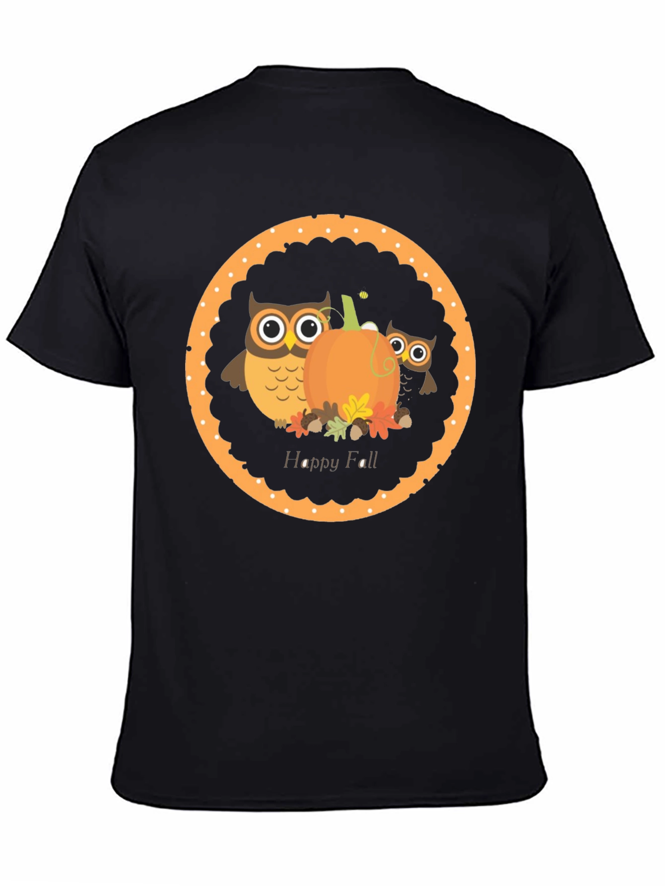 Happy Fall Owl & Pumpkin T-Shirt