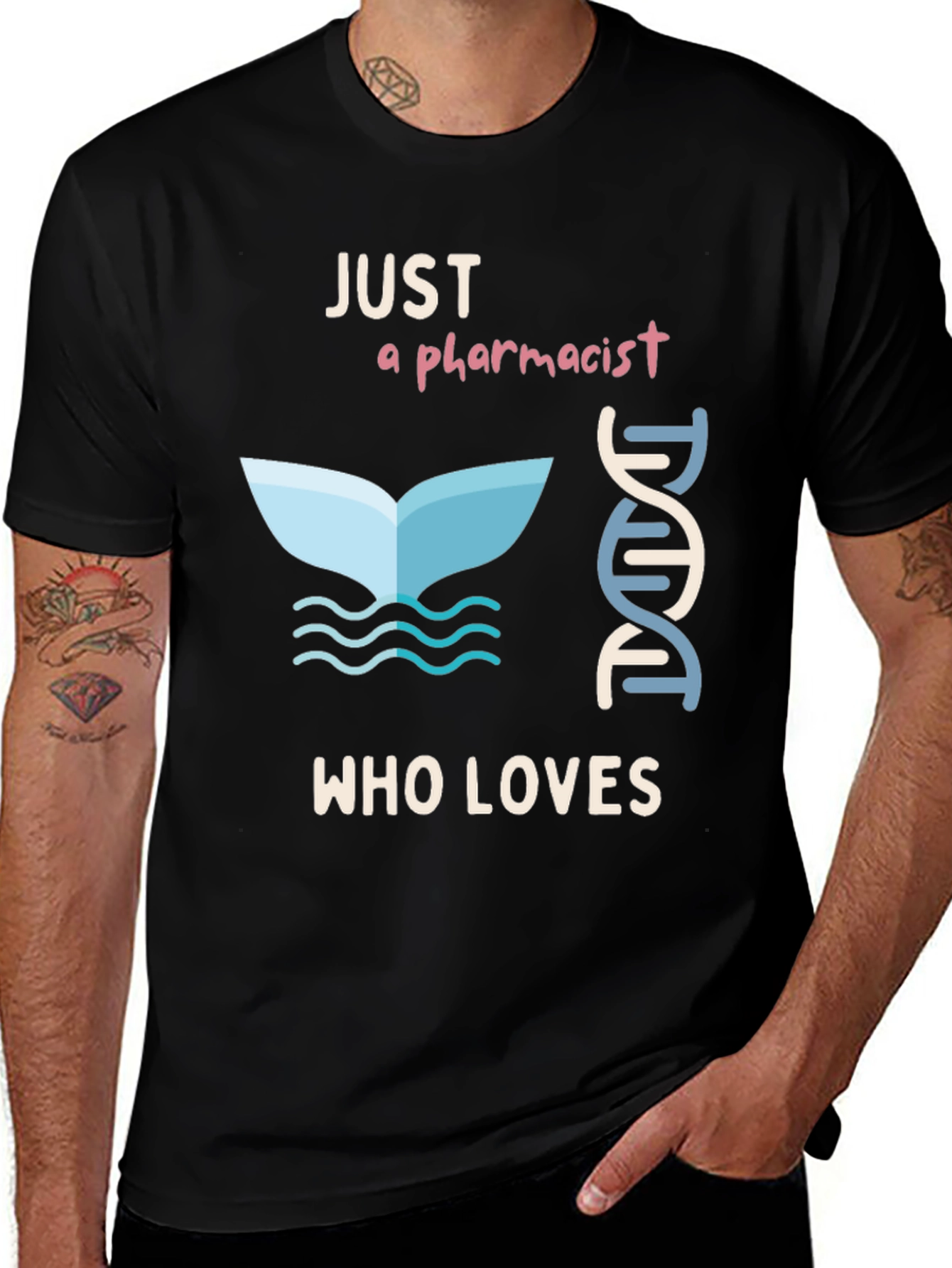 Pharmacist Whale Lover T-Shirt - Unique Design
