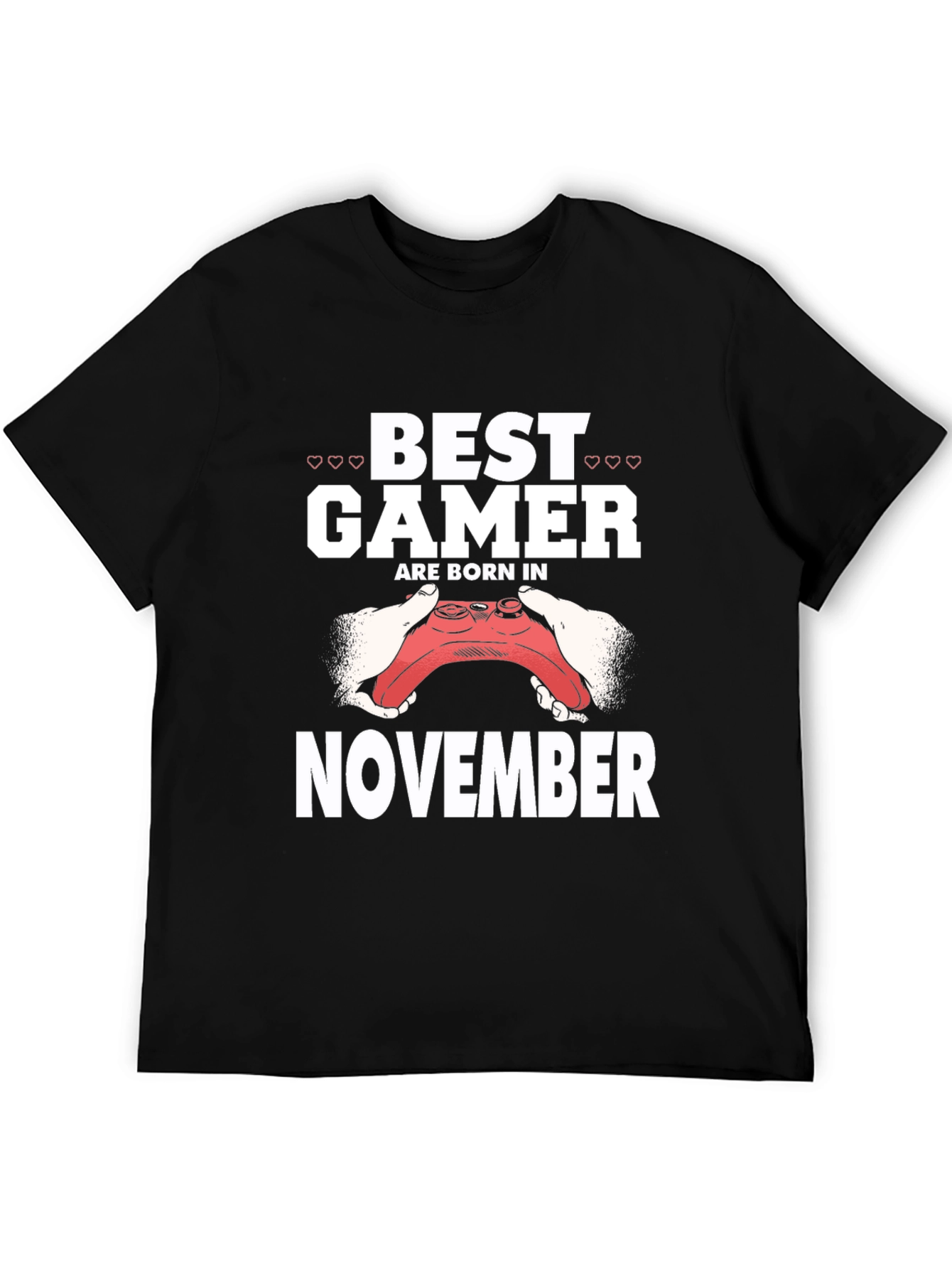 Best Gamer Born in November Black T-Shirt