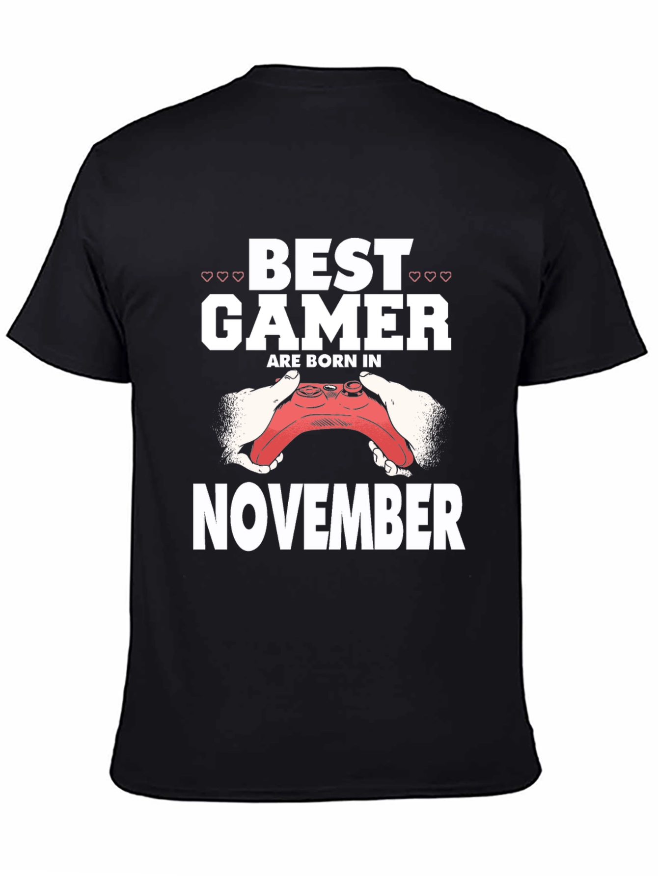 Best Gamer Born in November Black T-Shirt