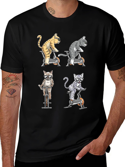 Cats on Bikes Graphic Tee