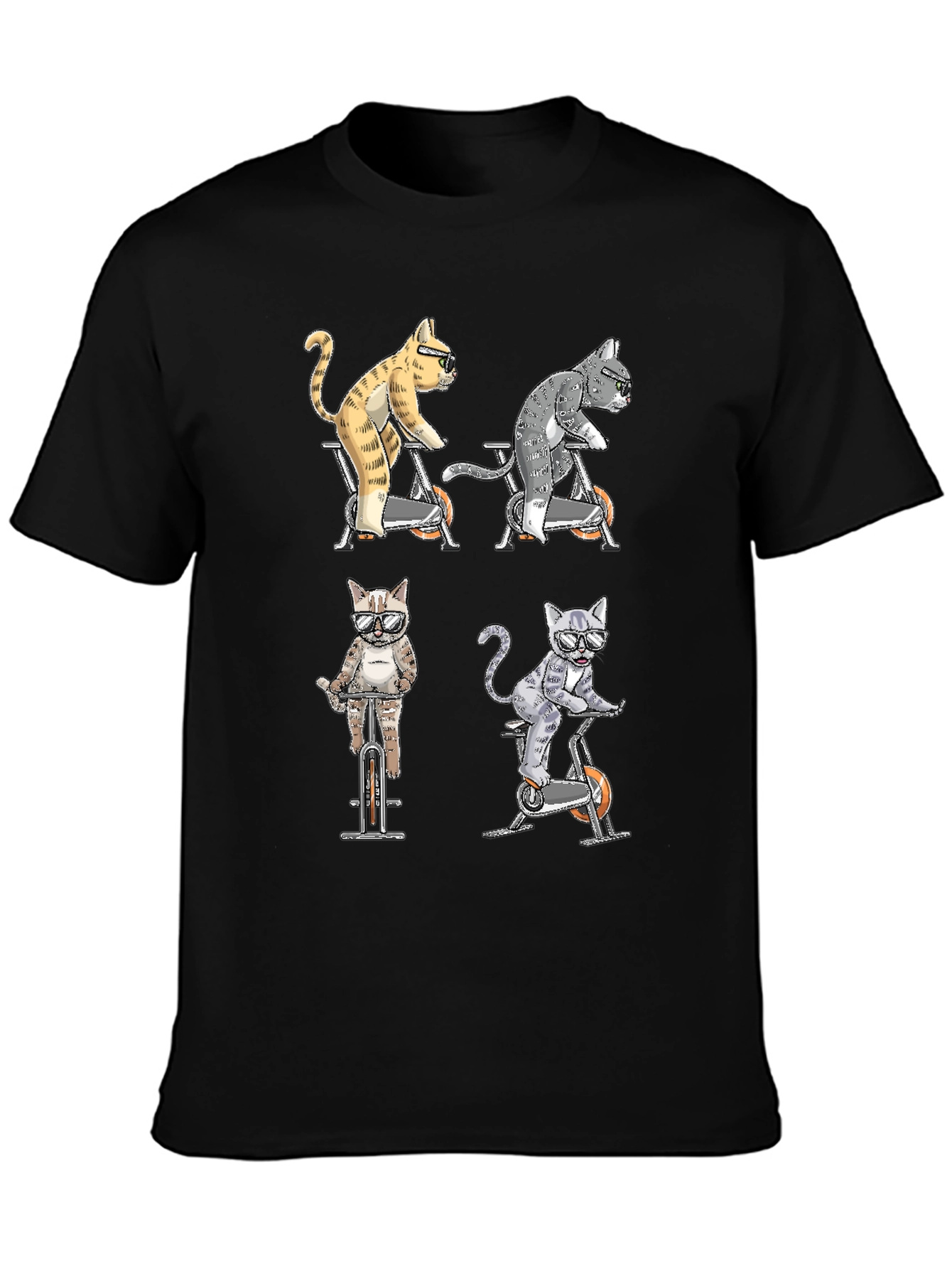 Cats on Bikes Graphic Tee