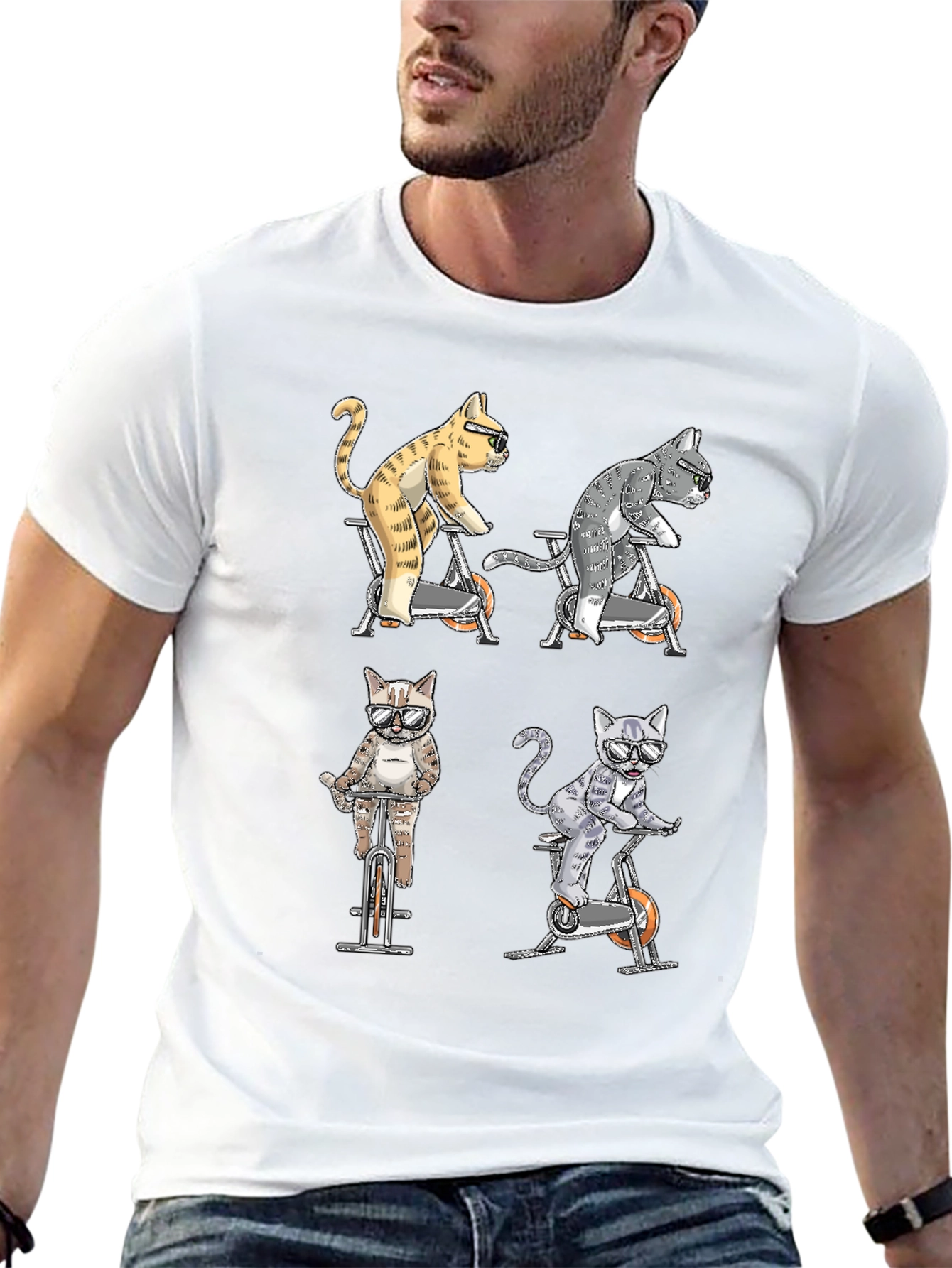 Cats on Bikes Graphic Tee