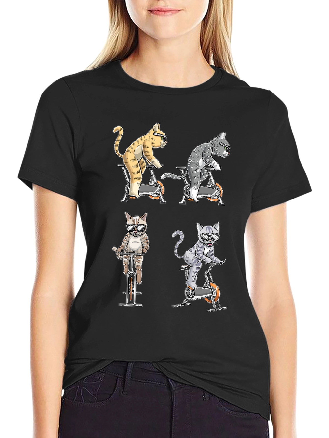 Cats on Bikes Graphic Tee
