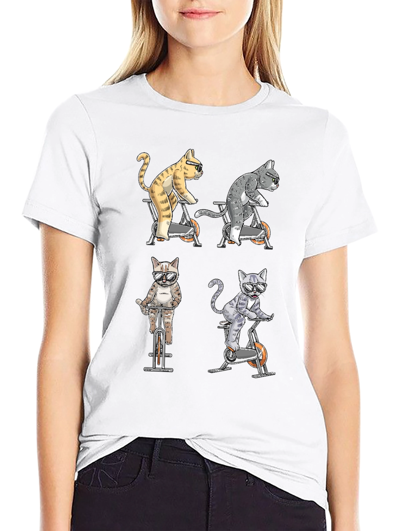 Cats on Bikes Graphic Tee