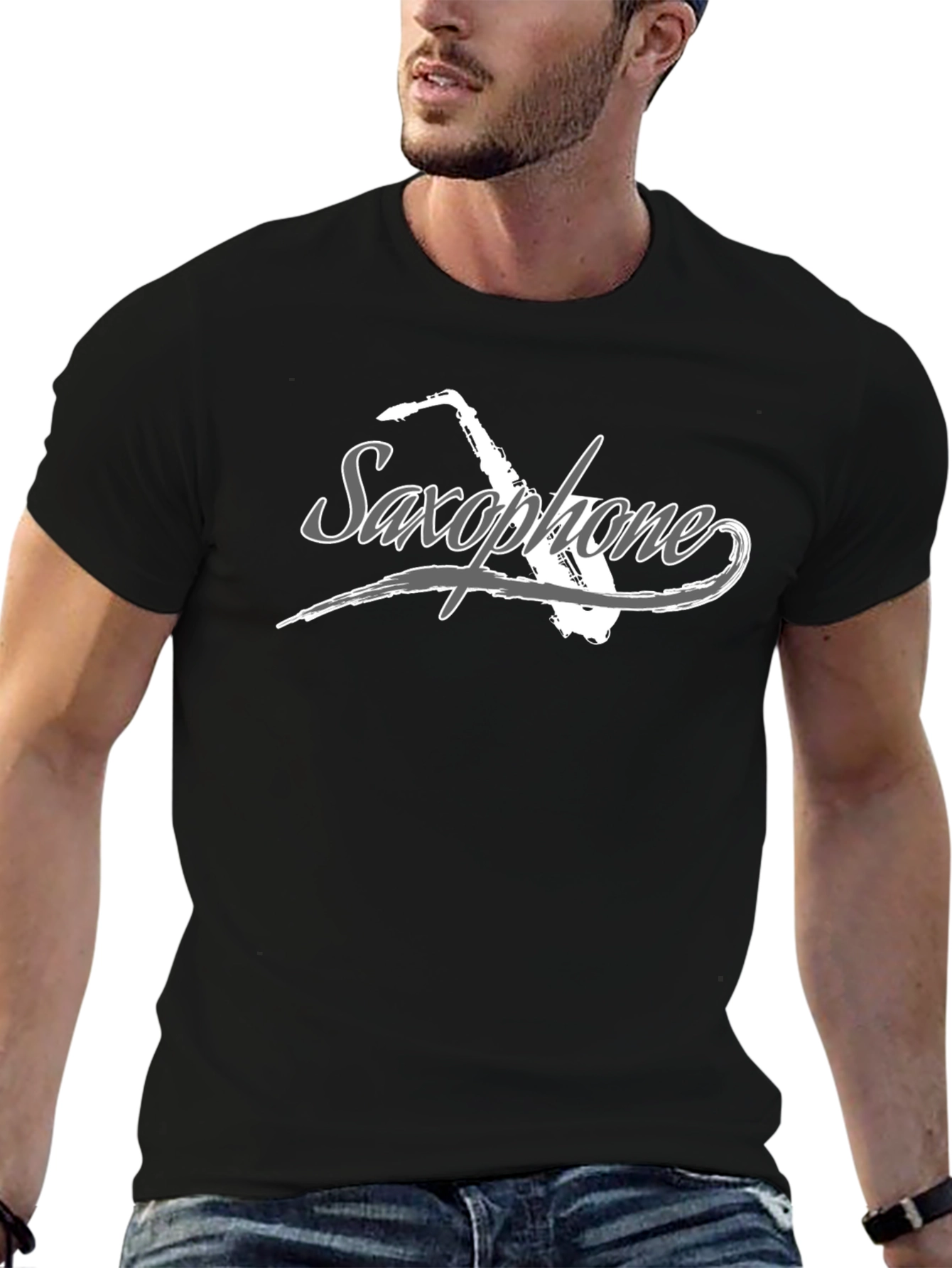 Saxophone Graphic T-Shirt - Cool Music Lover Tee