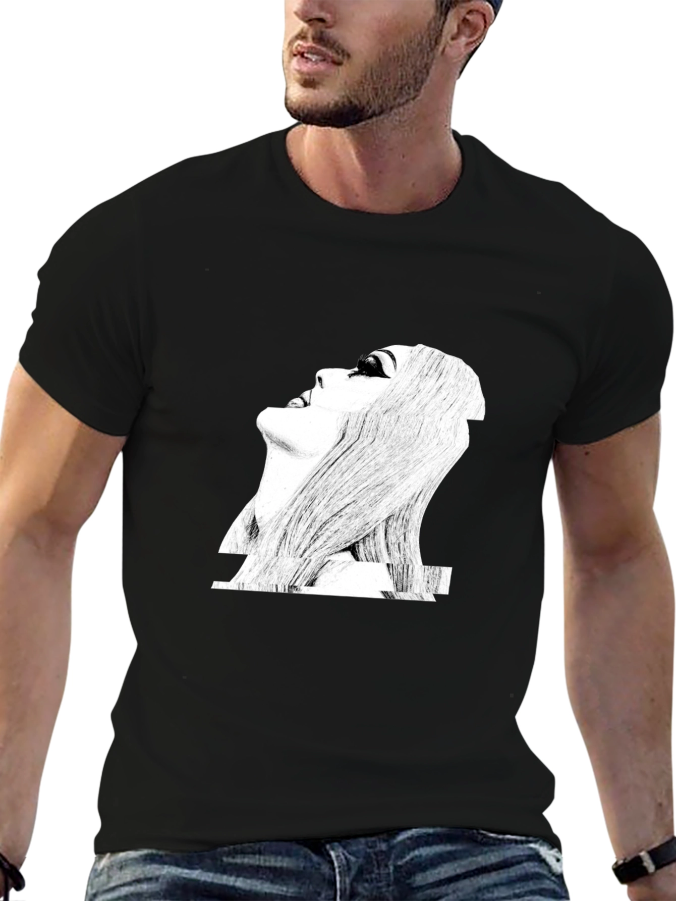 Graphic Print Black T-Shirt