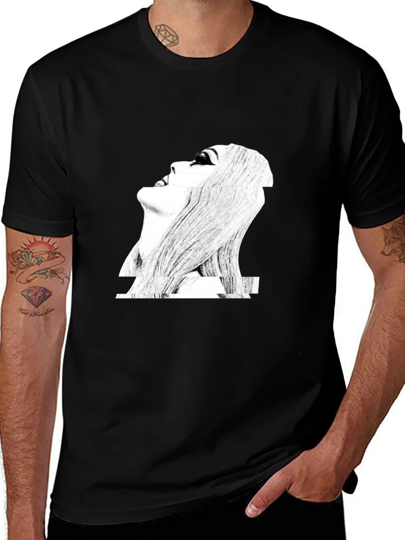 Graphic Print Black T-Shirt