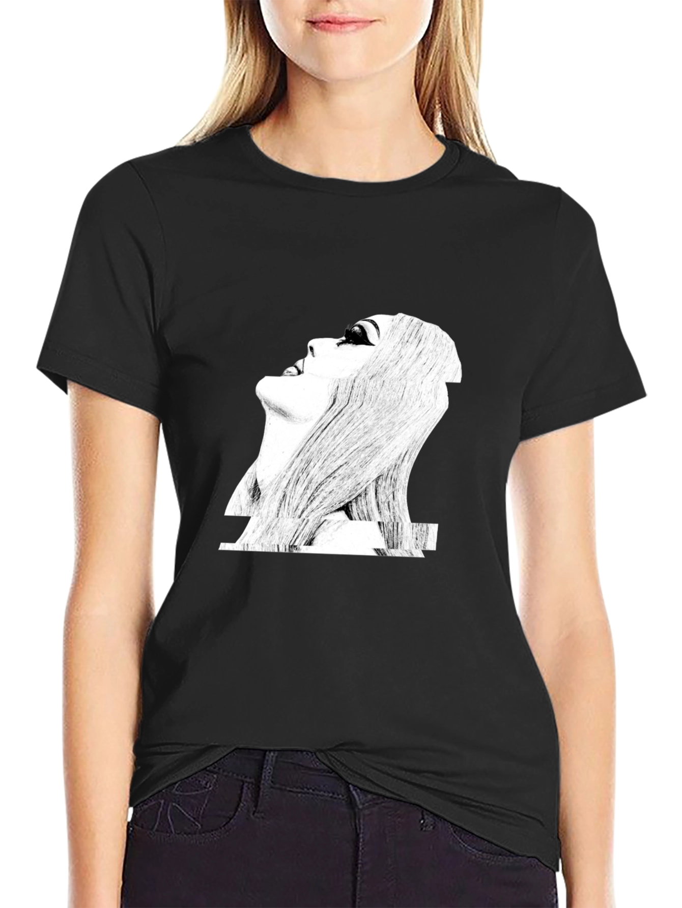 Graphic Print Black T-Shirt