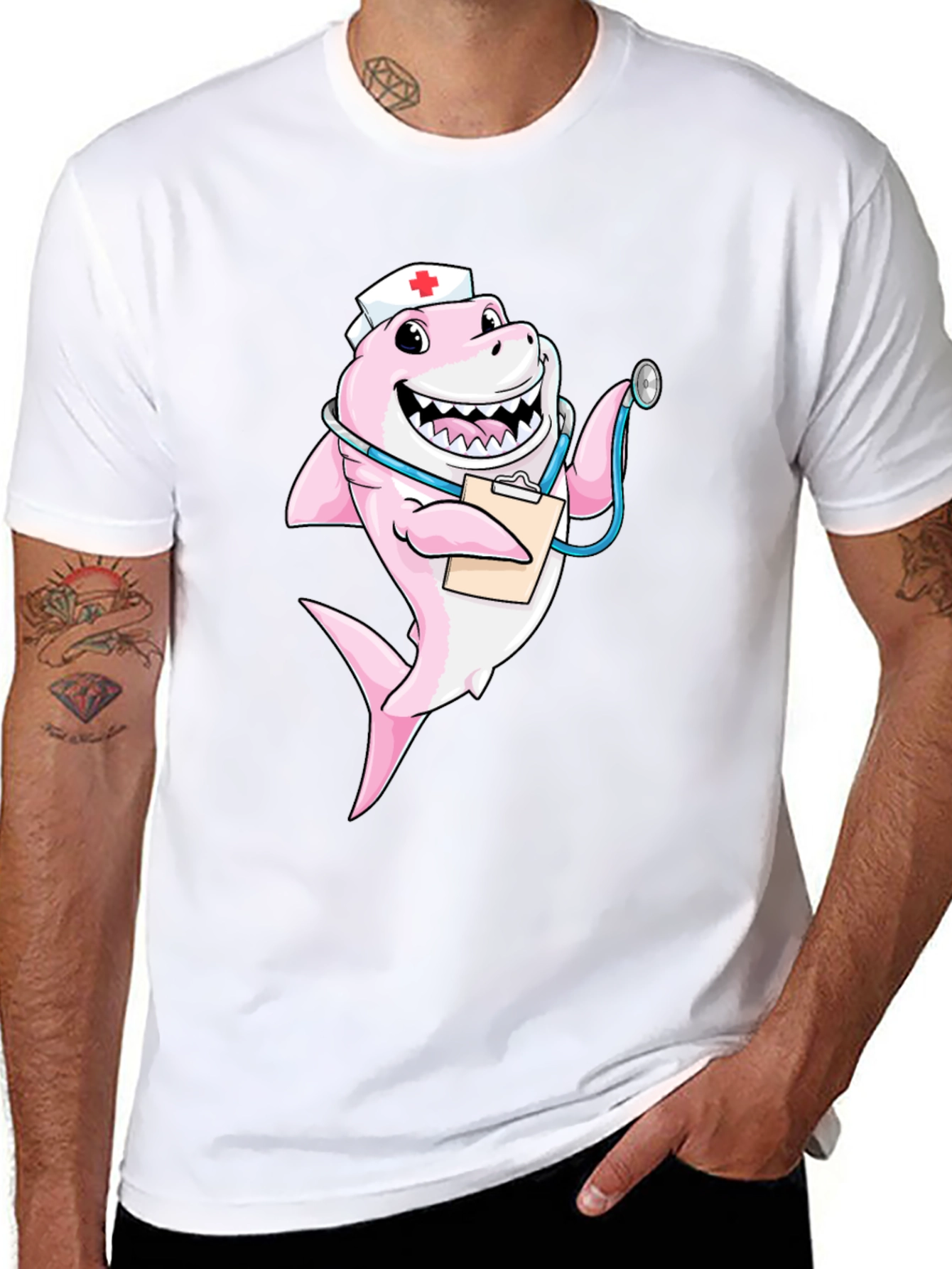 Nurse Shark T-Shirt - Funny Cartoon Graphic Tee