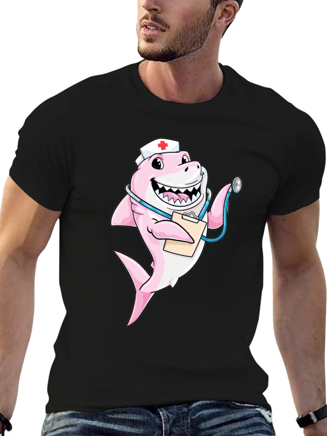 Nurse Shark T-Shirt - Funny Cartoon Graphic Tee