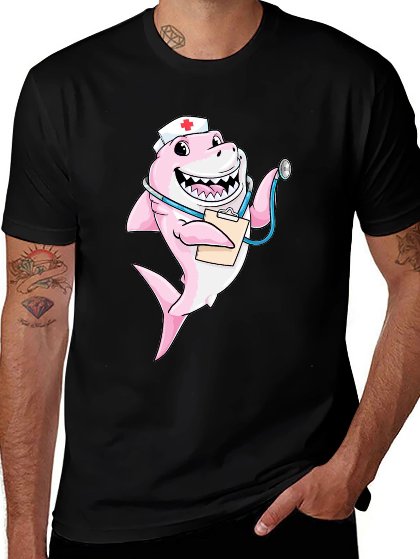 Nurse Shark T-Shirt - Funny Cartoon Graphic Tee
