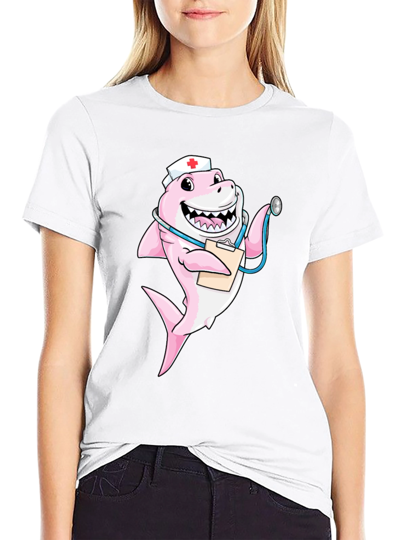 Nurse Shark T-Shirt - Funny Cartoon Graphic Tee