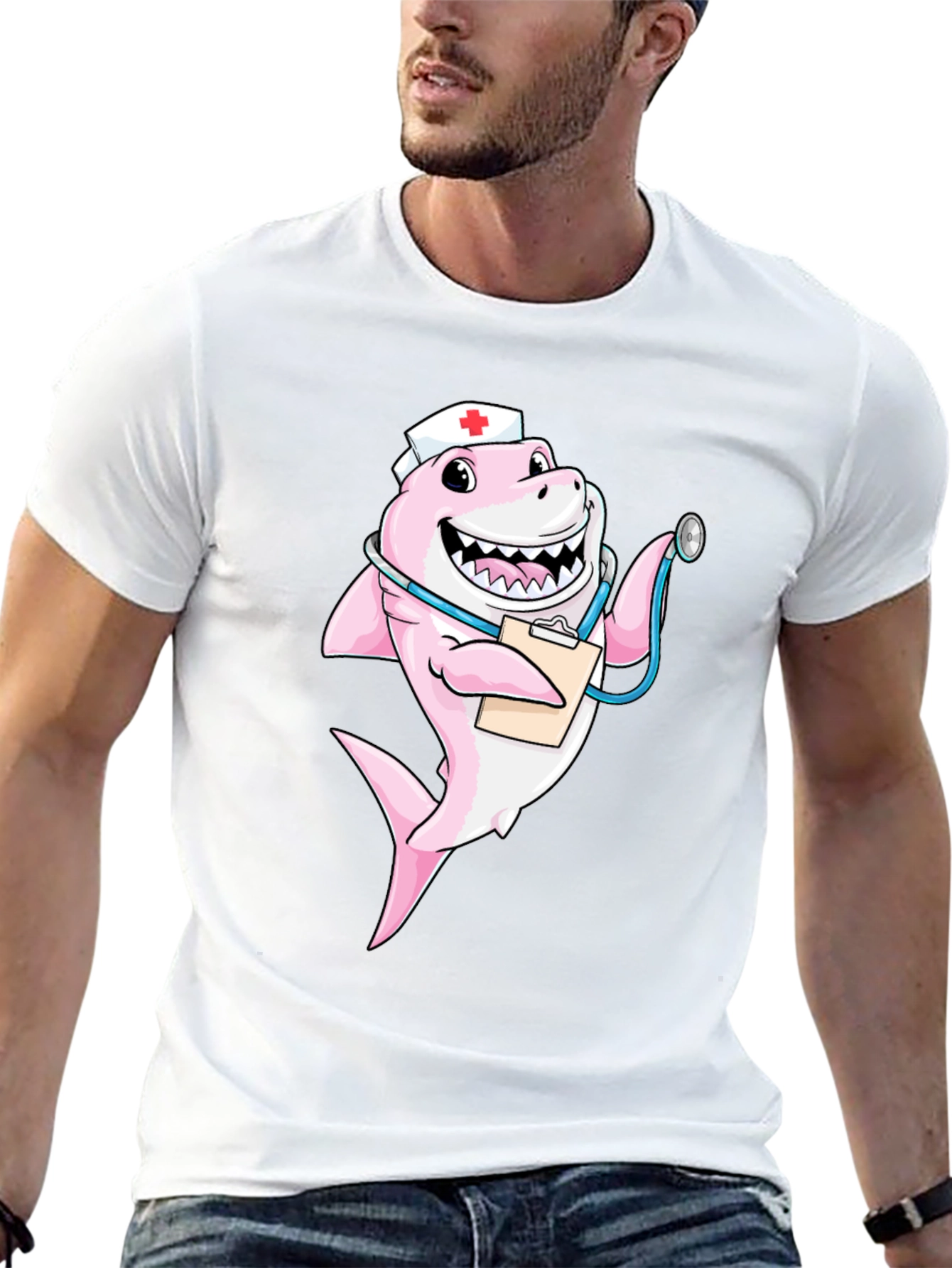 Nurse Shark T-Shirt - Funny Cartoon Graphic Tee