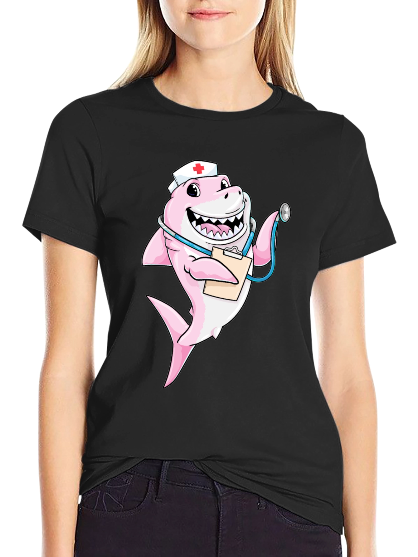 Nurse Shark T-Shirt - Funny Cartoon Graphic Tee