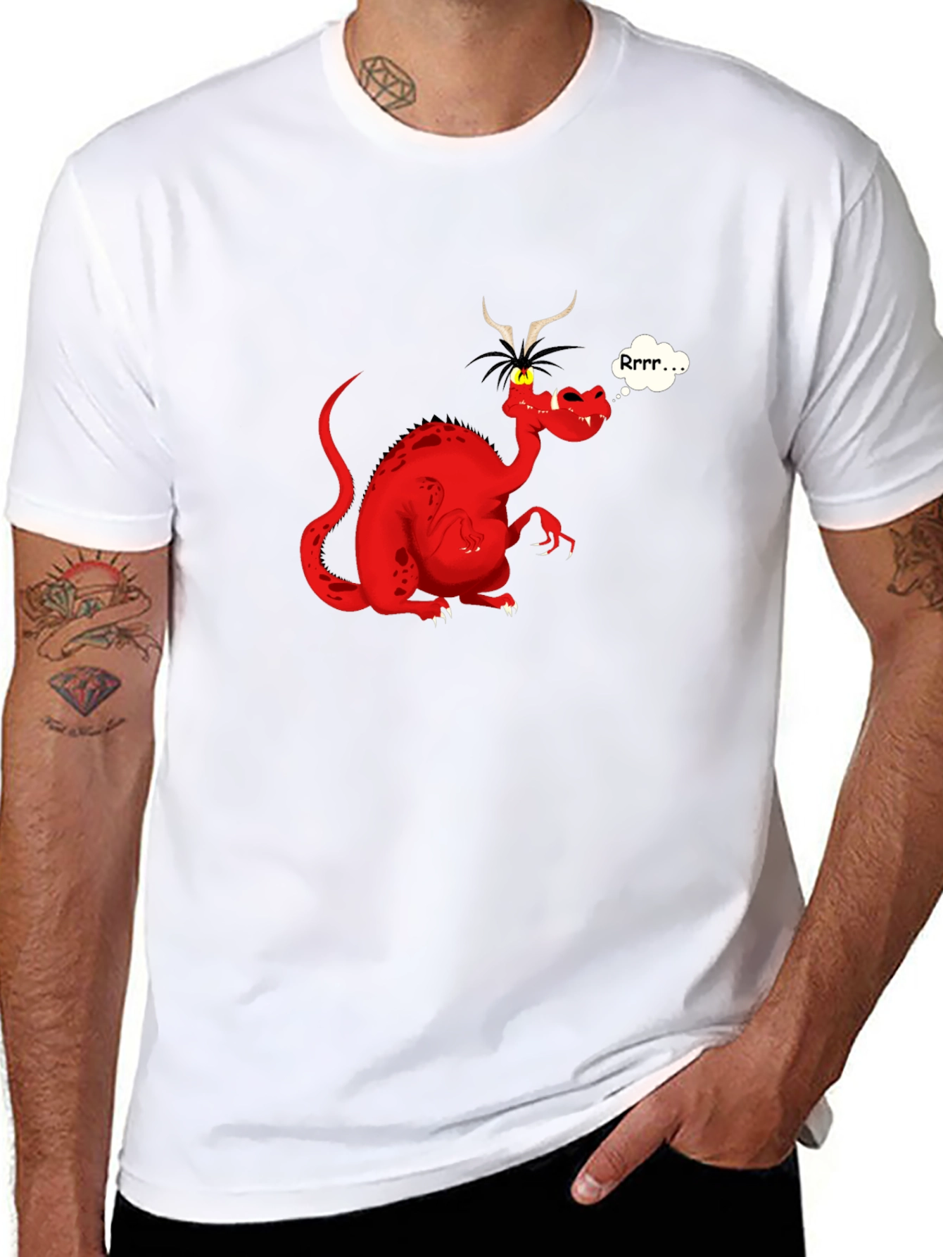 Rrrr... Dragon T-Shirt - Black Cotton Tee
