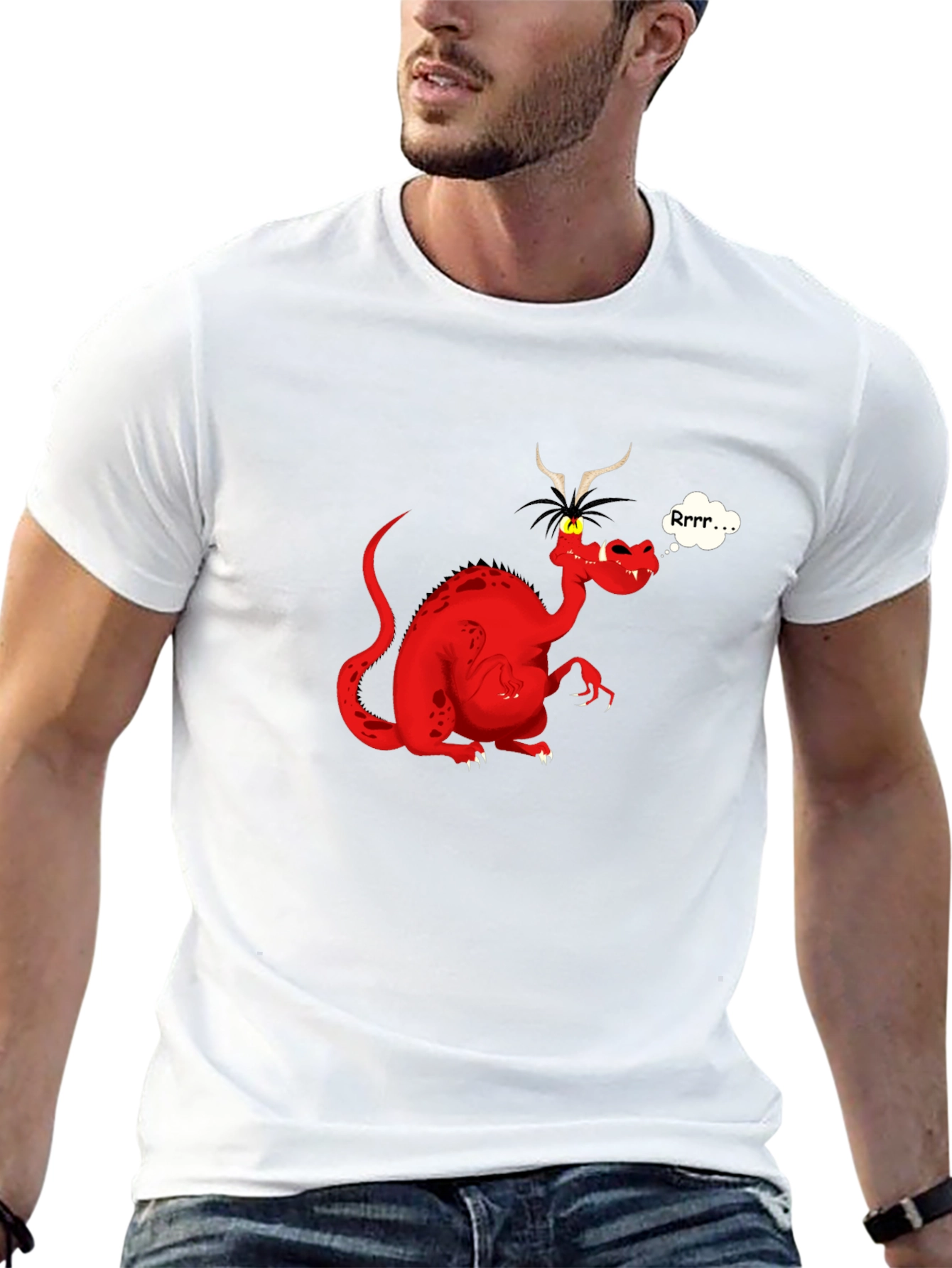 Rrrr... Dragon T-Shirt - Black Cotton Tee