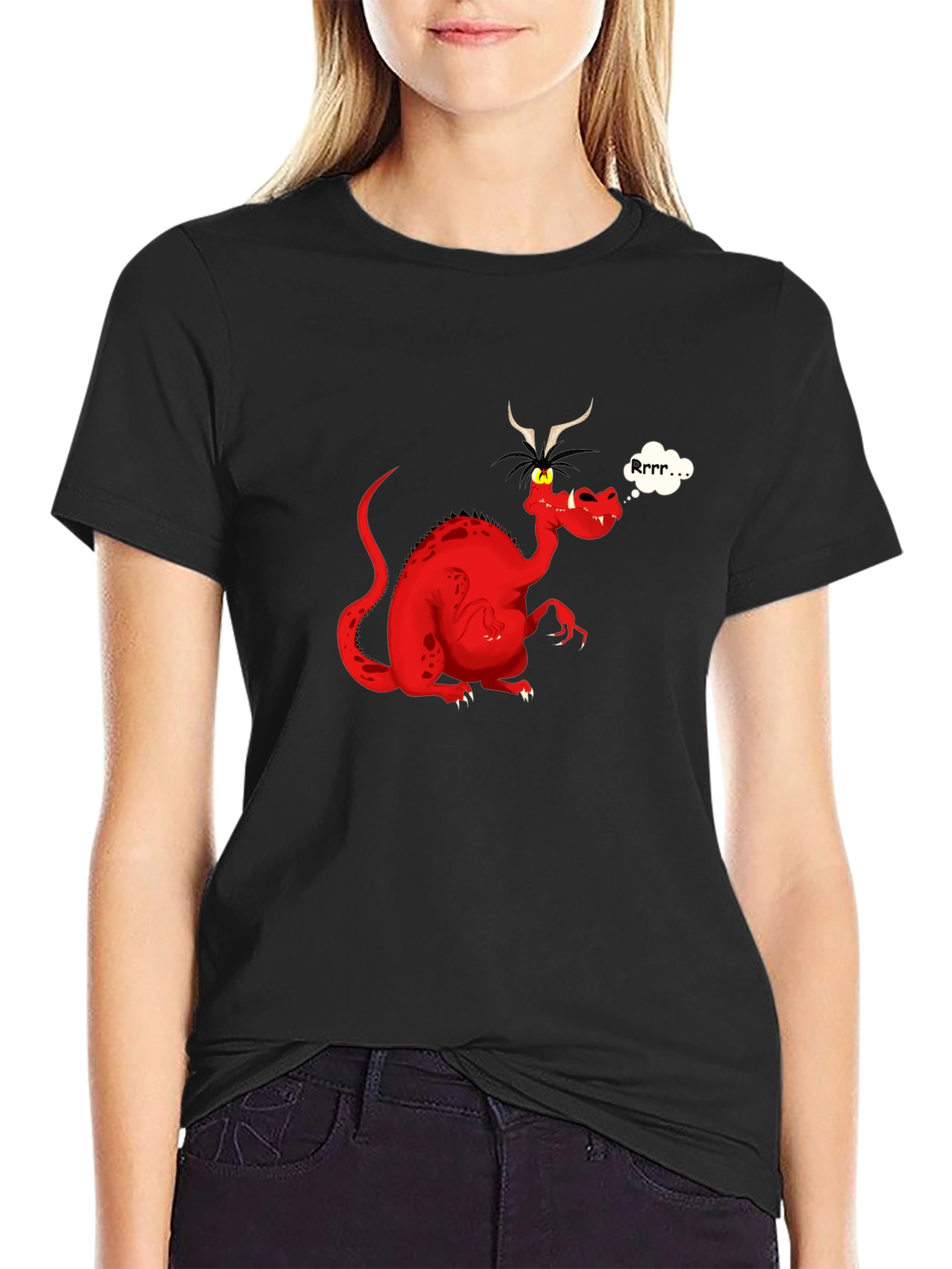 Rrrr... Dragon T-Shirt - Black Cotton Tee