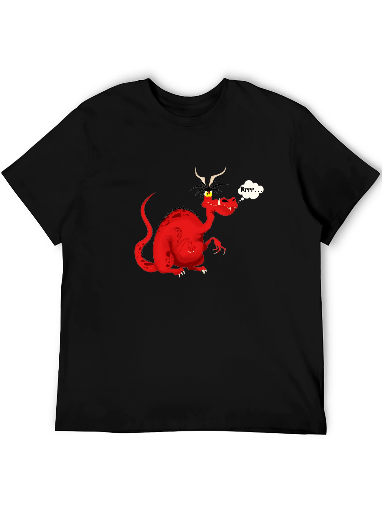 Rrrr... Dragon T-Shirt - Black Cotton Tee