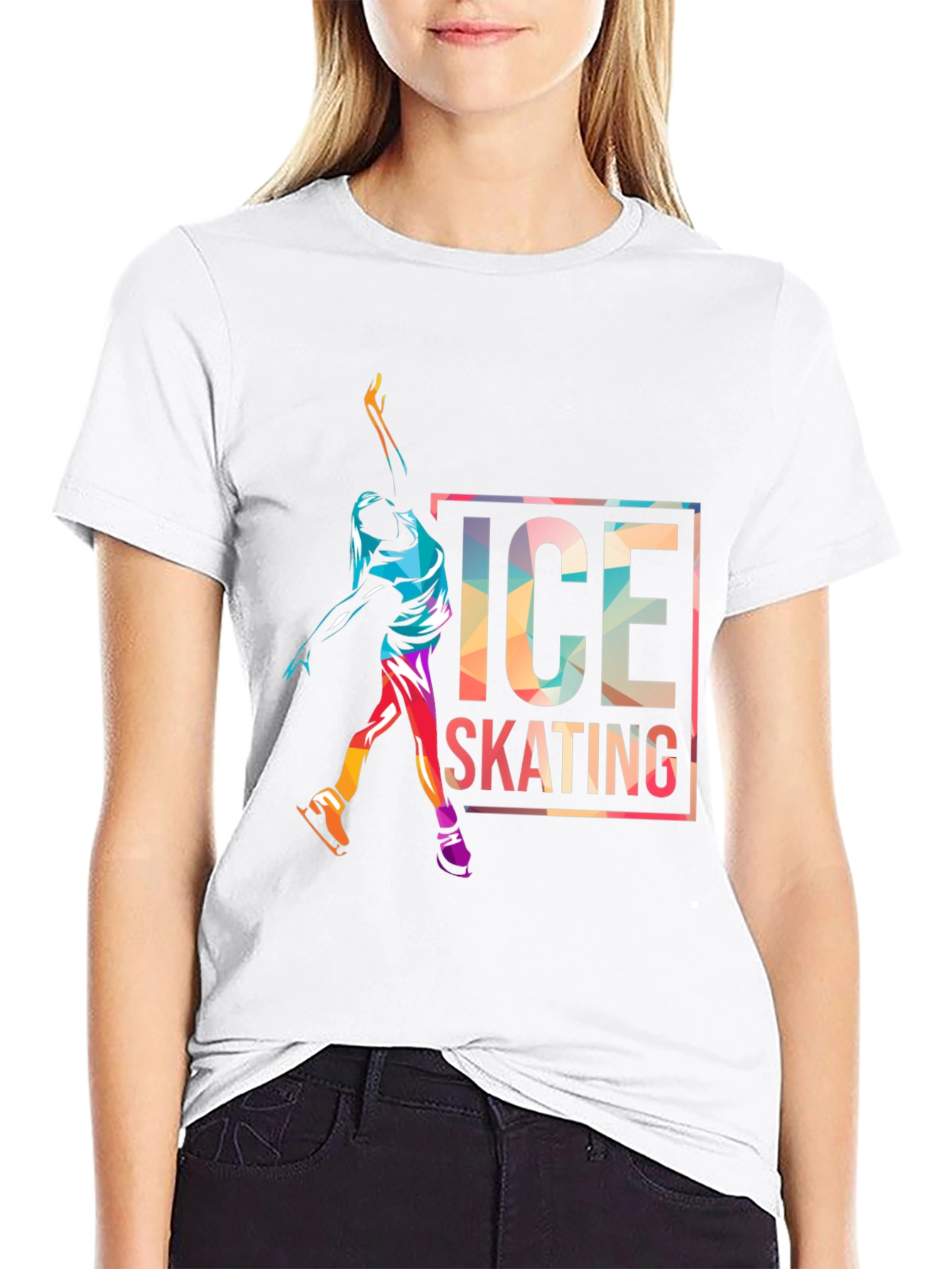 Ice Skating Graphic Tee - Sporty Mens T-Shirt