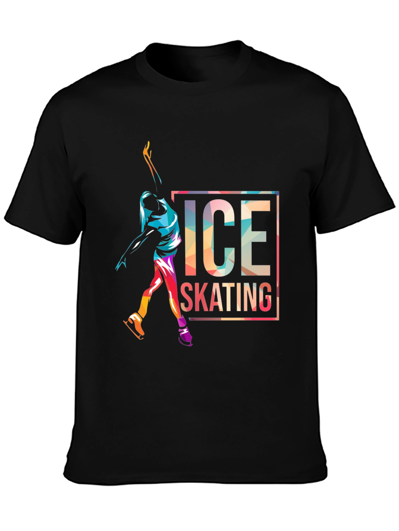 Ice Skating Graphic Tee - Sporty Mens T-Shirt