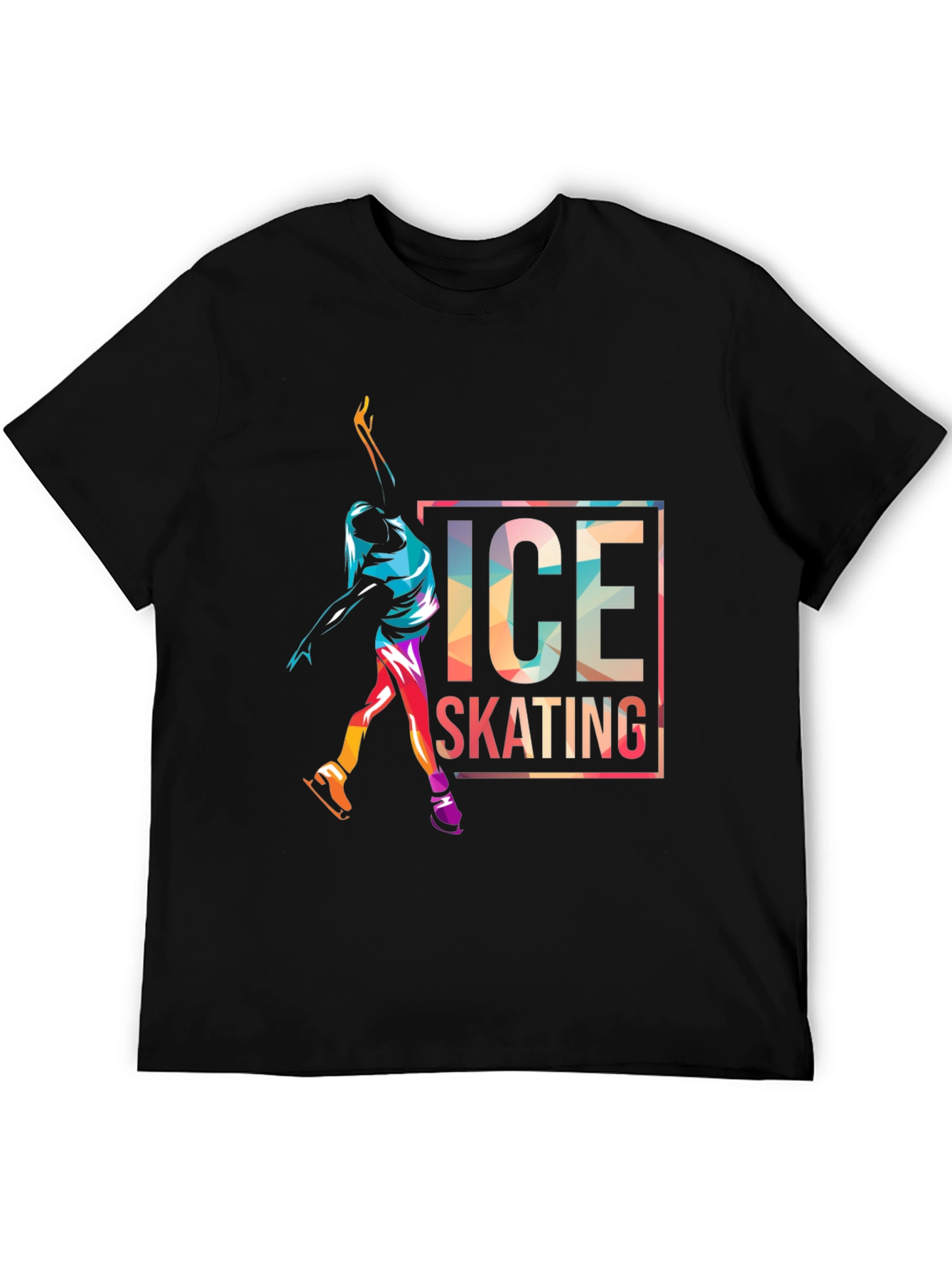Ice Skating Graphic Tee - Sporty Mens T-Shirt