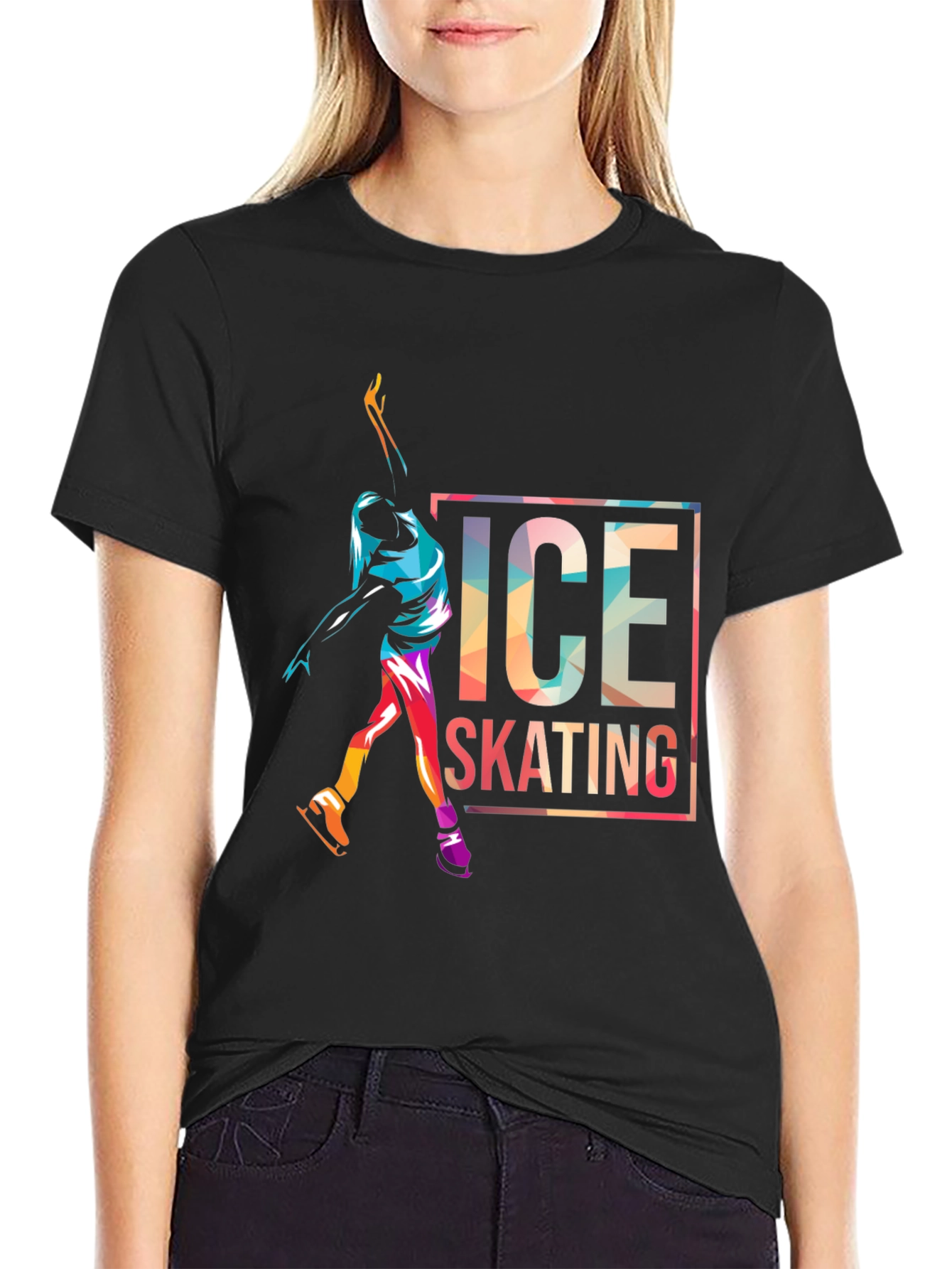 Ice Skating Graphic Tee - Sporty Mens T-Shirt