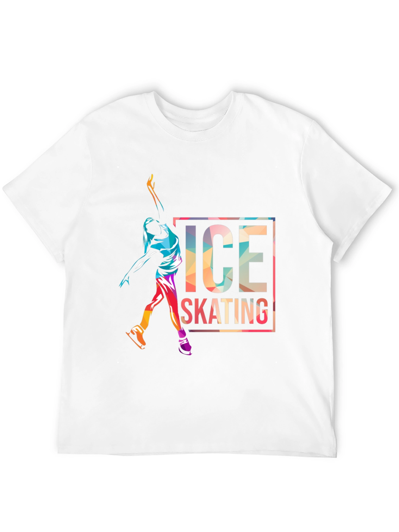 Ice Skating Graphic Tee - Sporty Mens T-Shirt