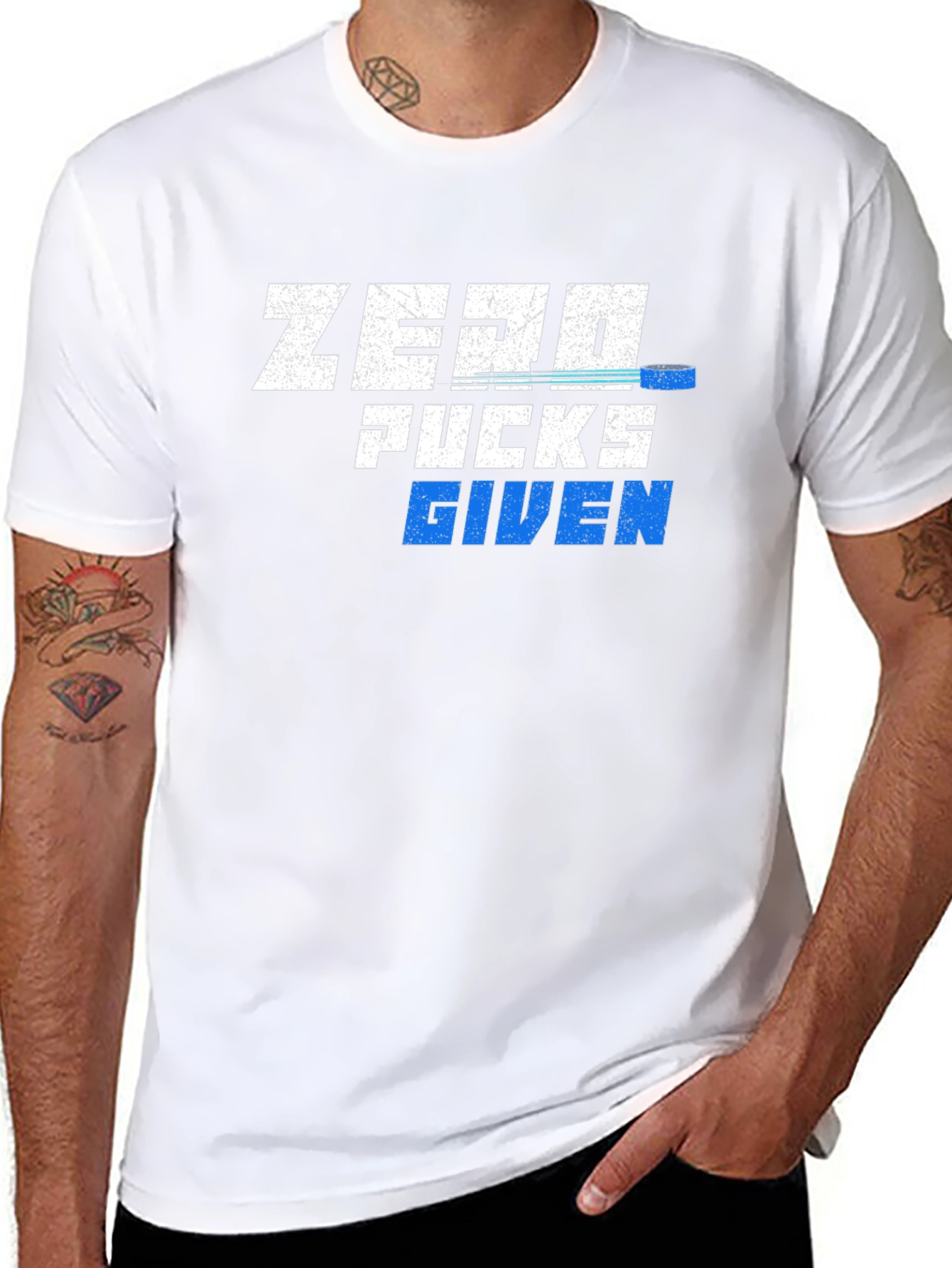 Zero Pucks Given T-Shirt - Hockey Fan Tee