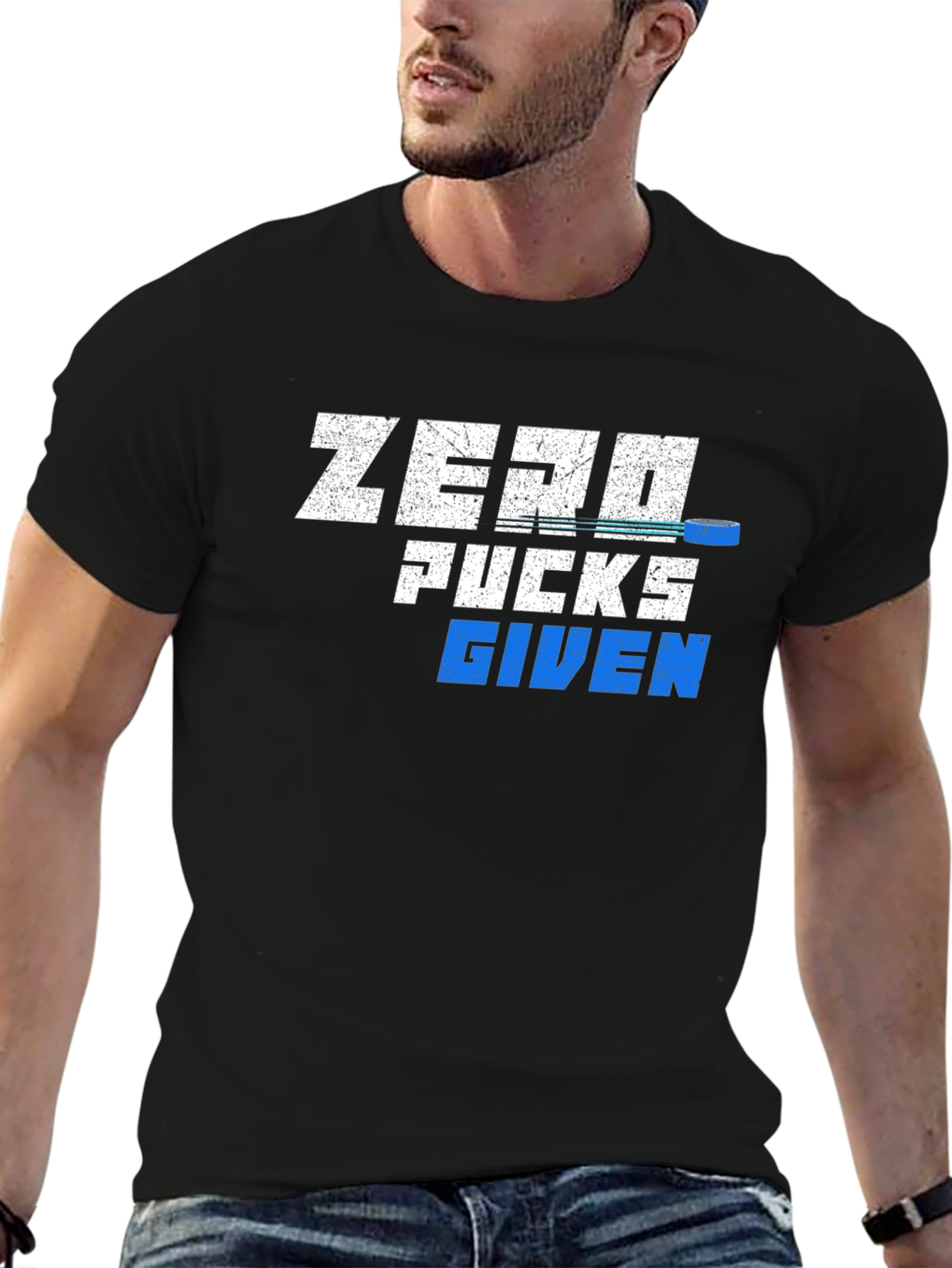 Zero Pucks Given T-Shirt - Hockey Fan Tee