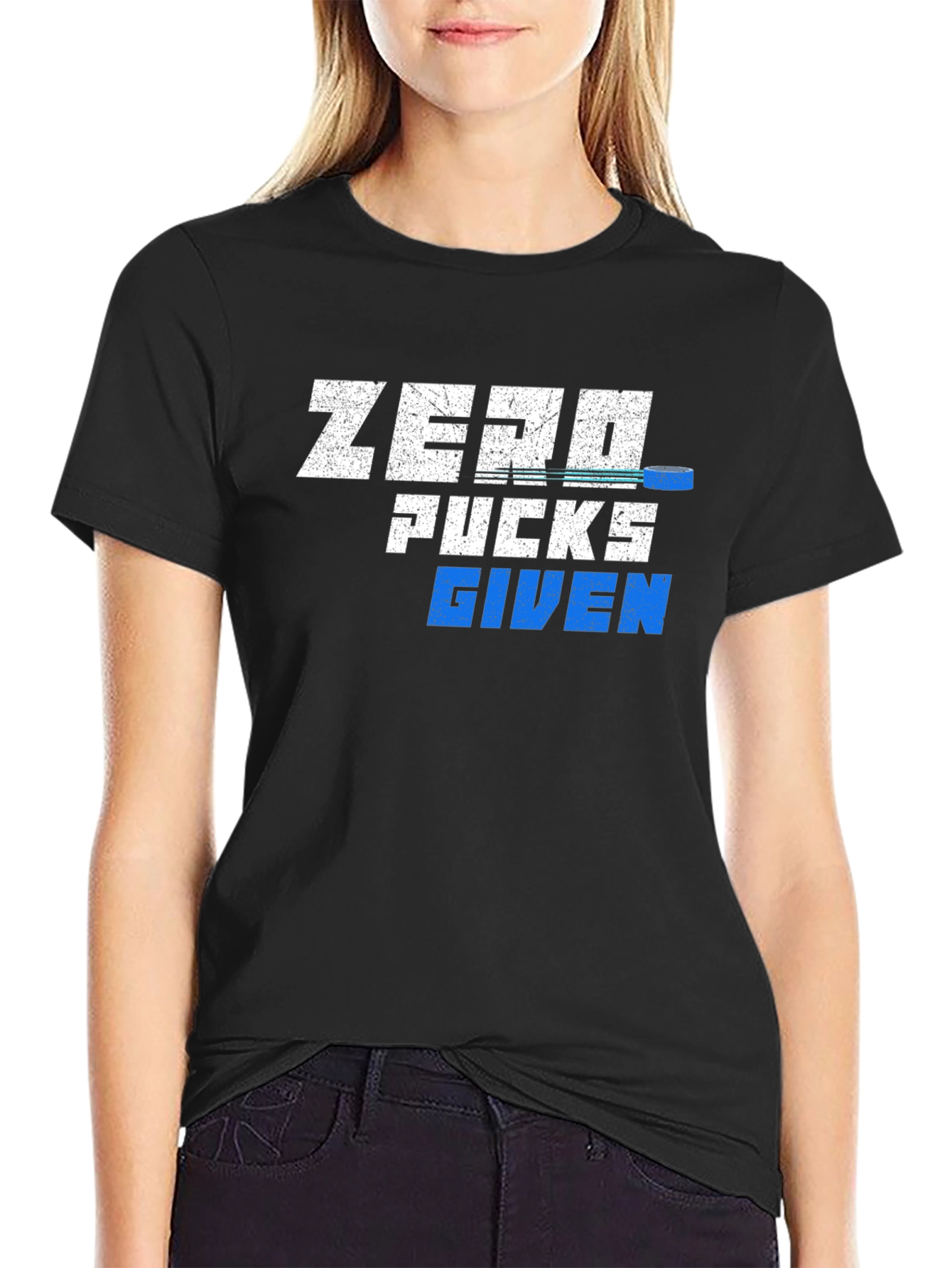 Zero Pucks Given T-Shirt - Hockey Fan Tee