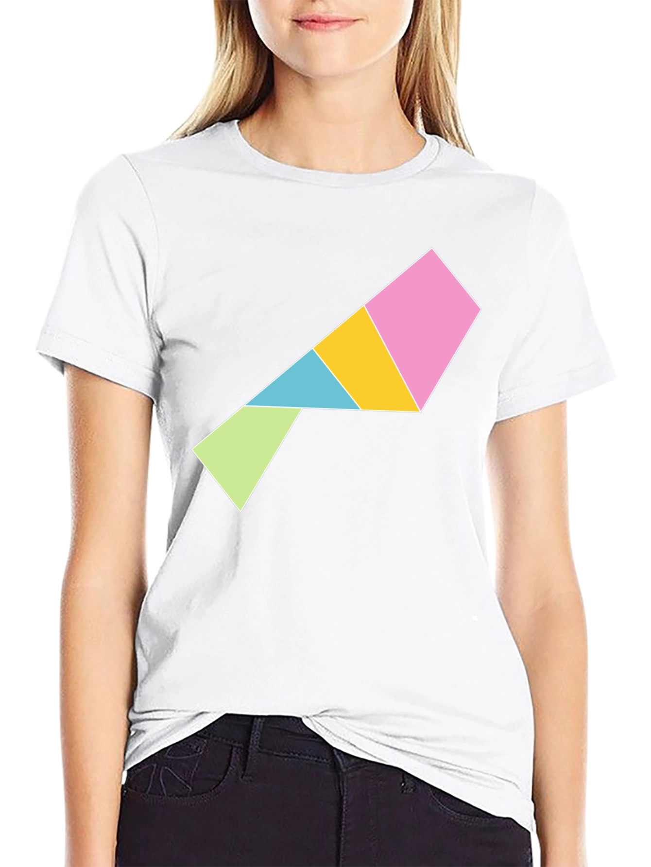 Geometric Puzzle Piece T-Shirt - Modern Art Tee