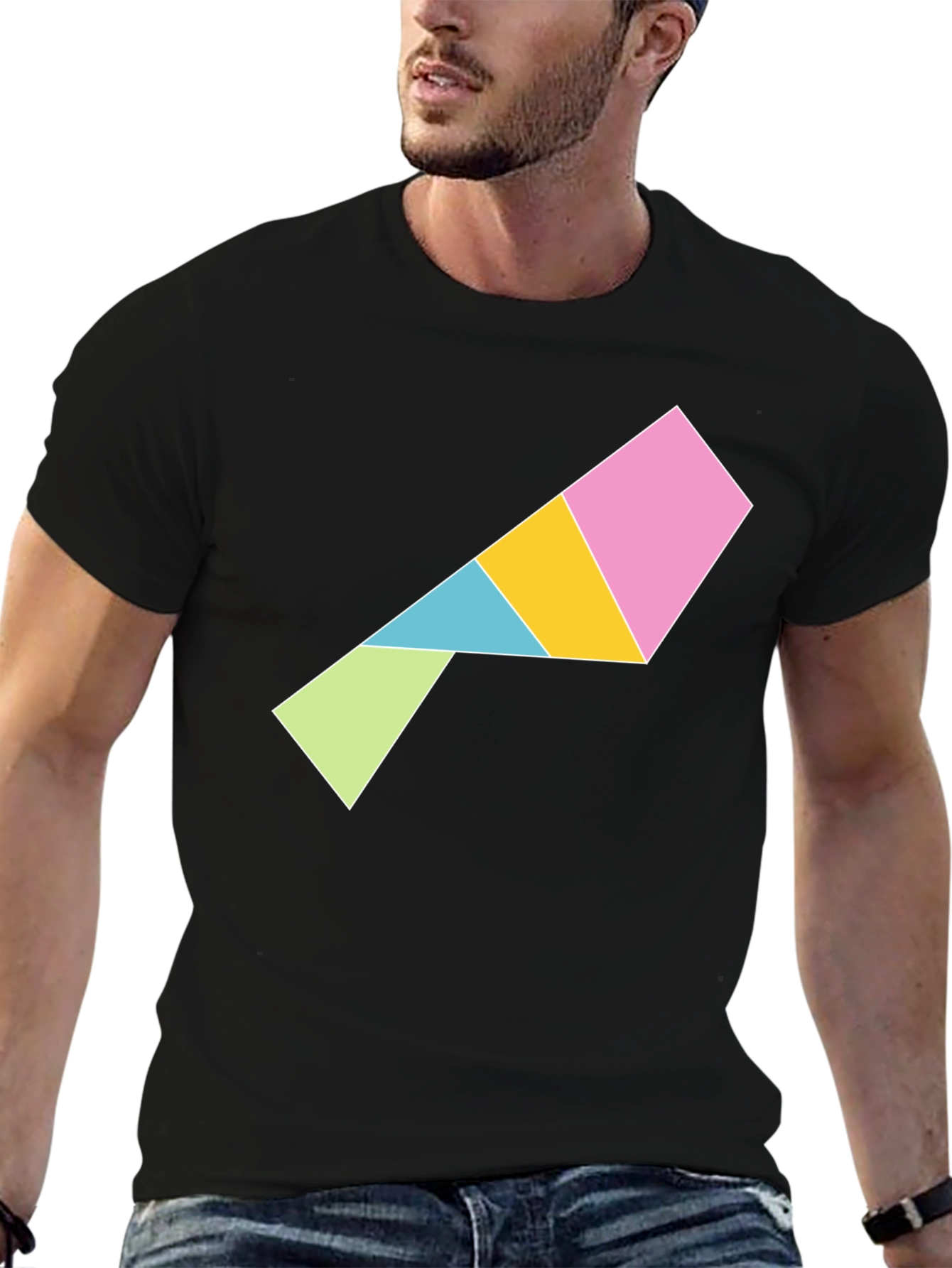Geometric Puzzle Piece T-Shirt - Modern Art Tee