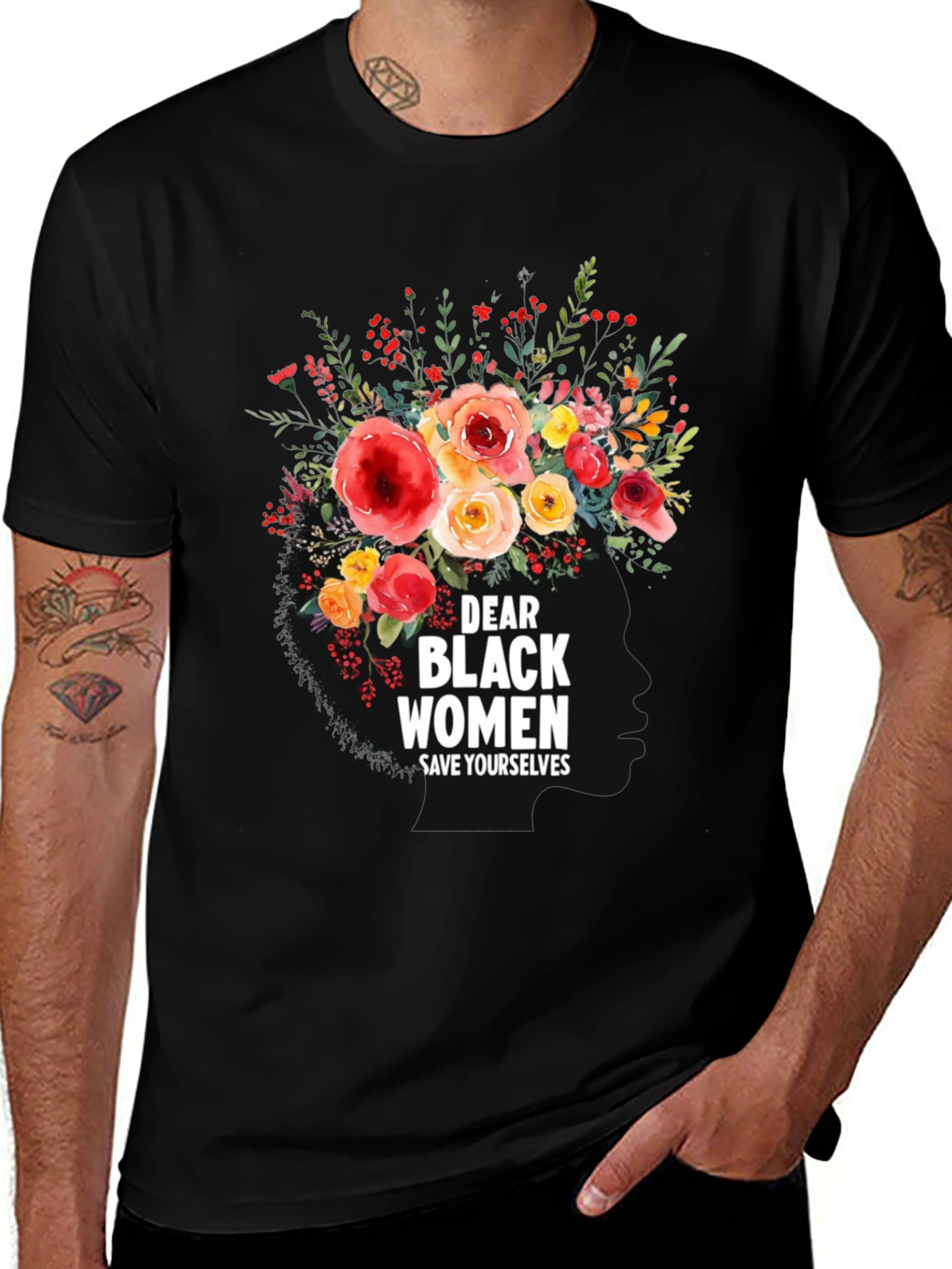 Dear Black Women Floral T-Shirt