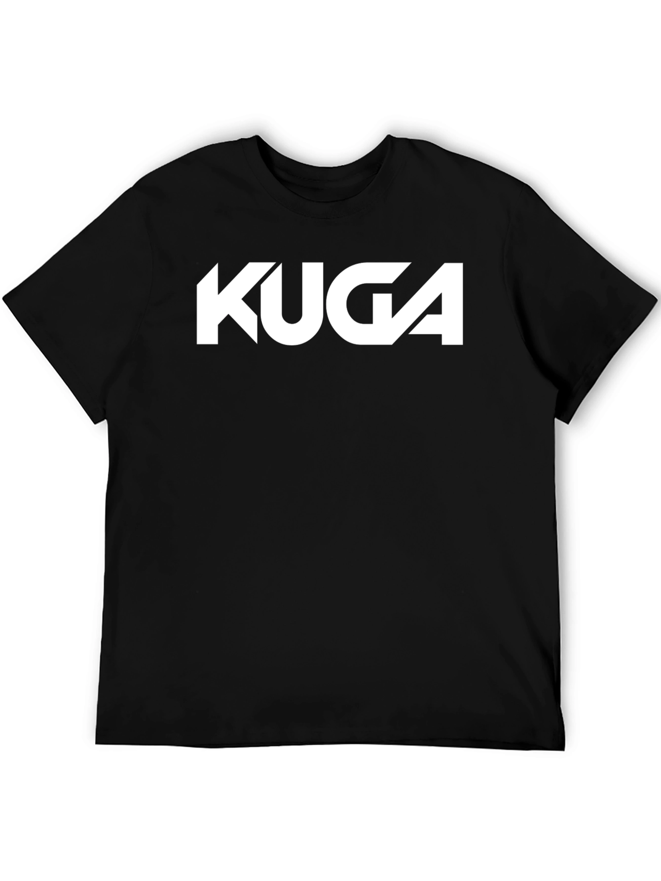 Kuga Graphic Tee - Black Cotton Blend T-Shirt