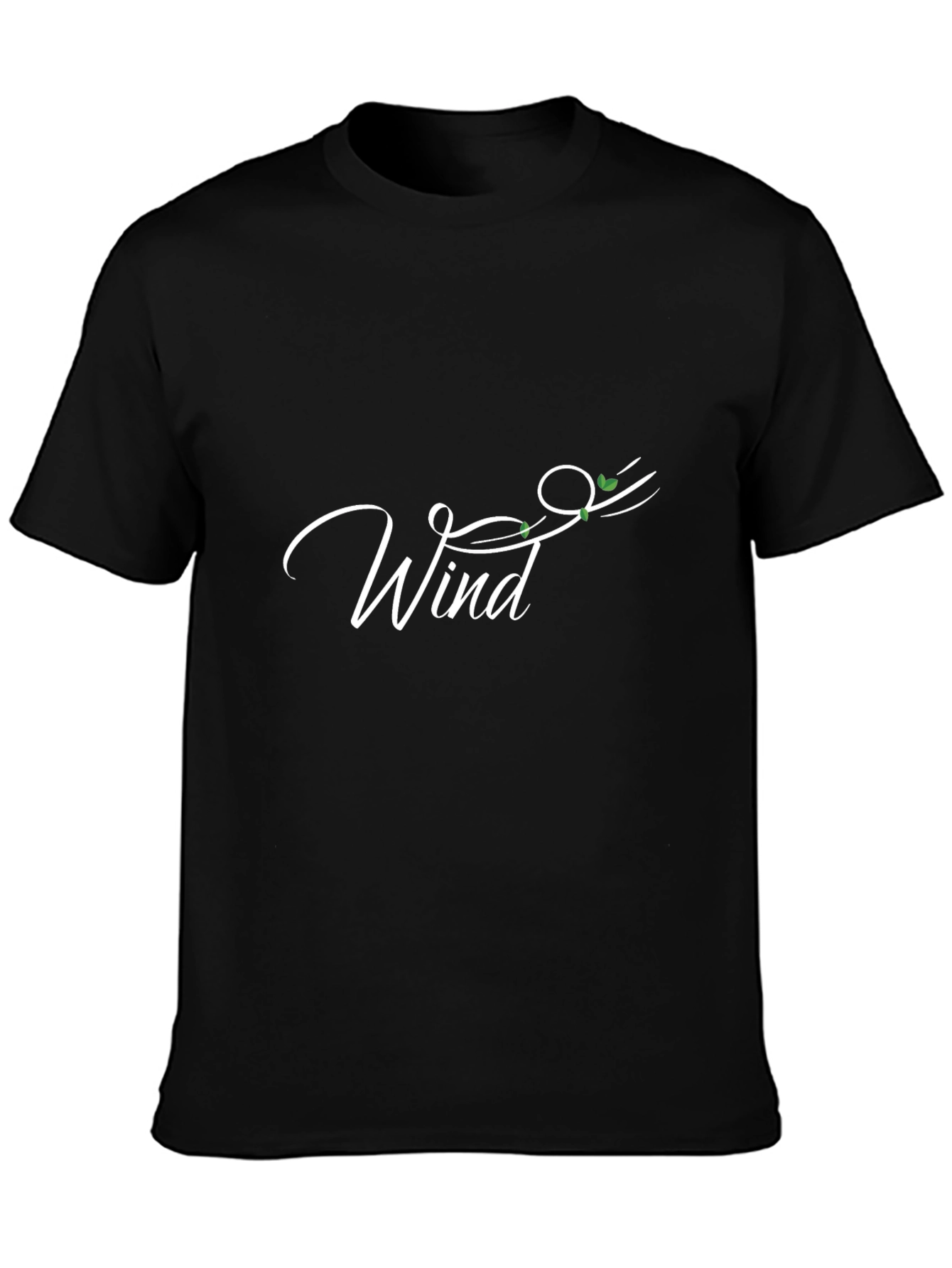Wind Design Black T-Shirt