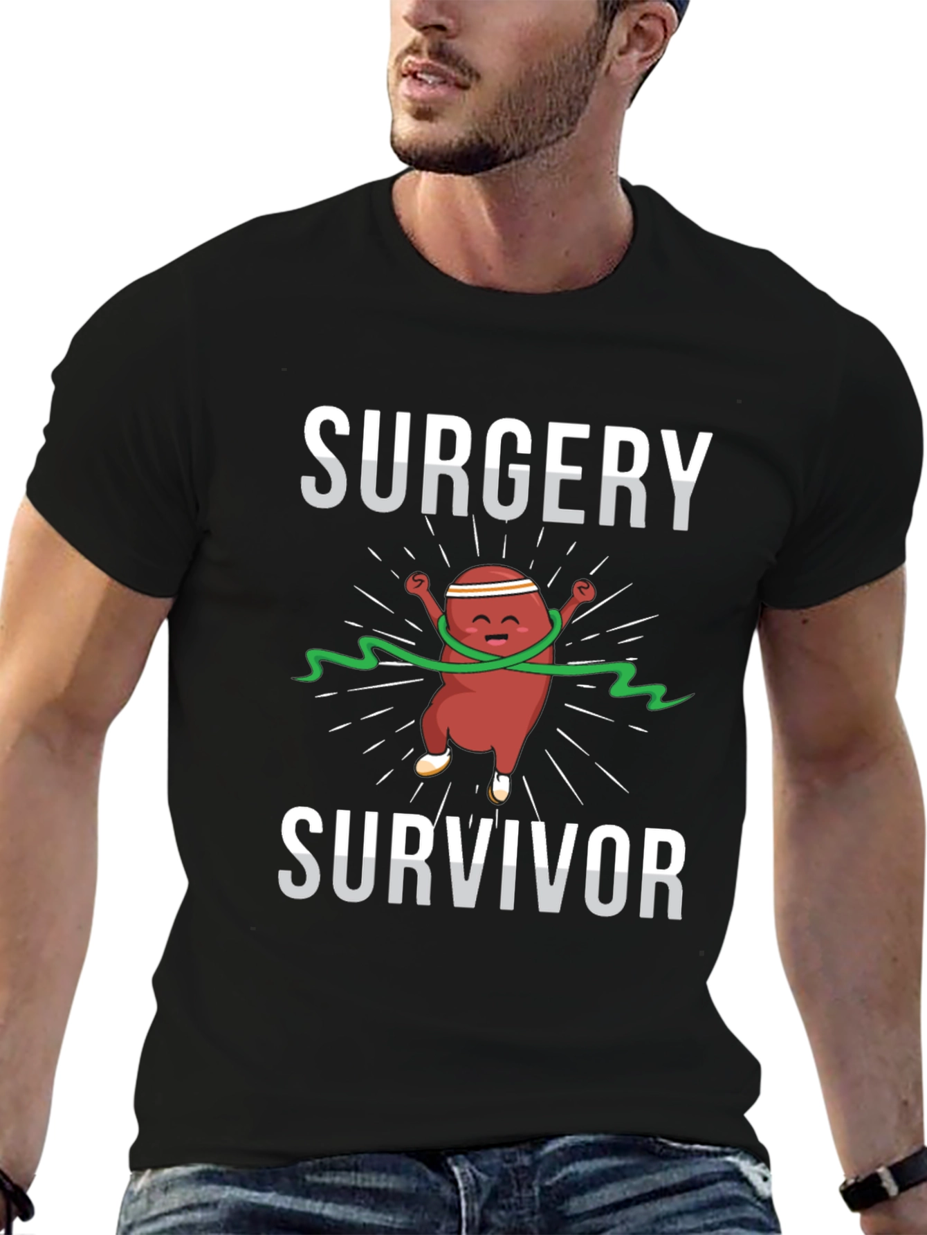 Surgery Survivor Graphic T-Shirt - Black
