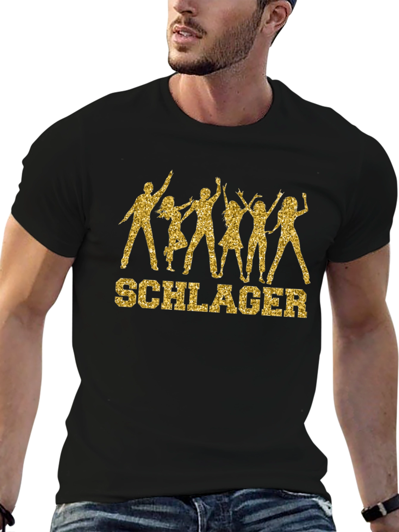 Schlager Graphic Print Crew Neck T-Shirt