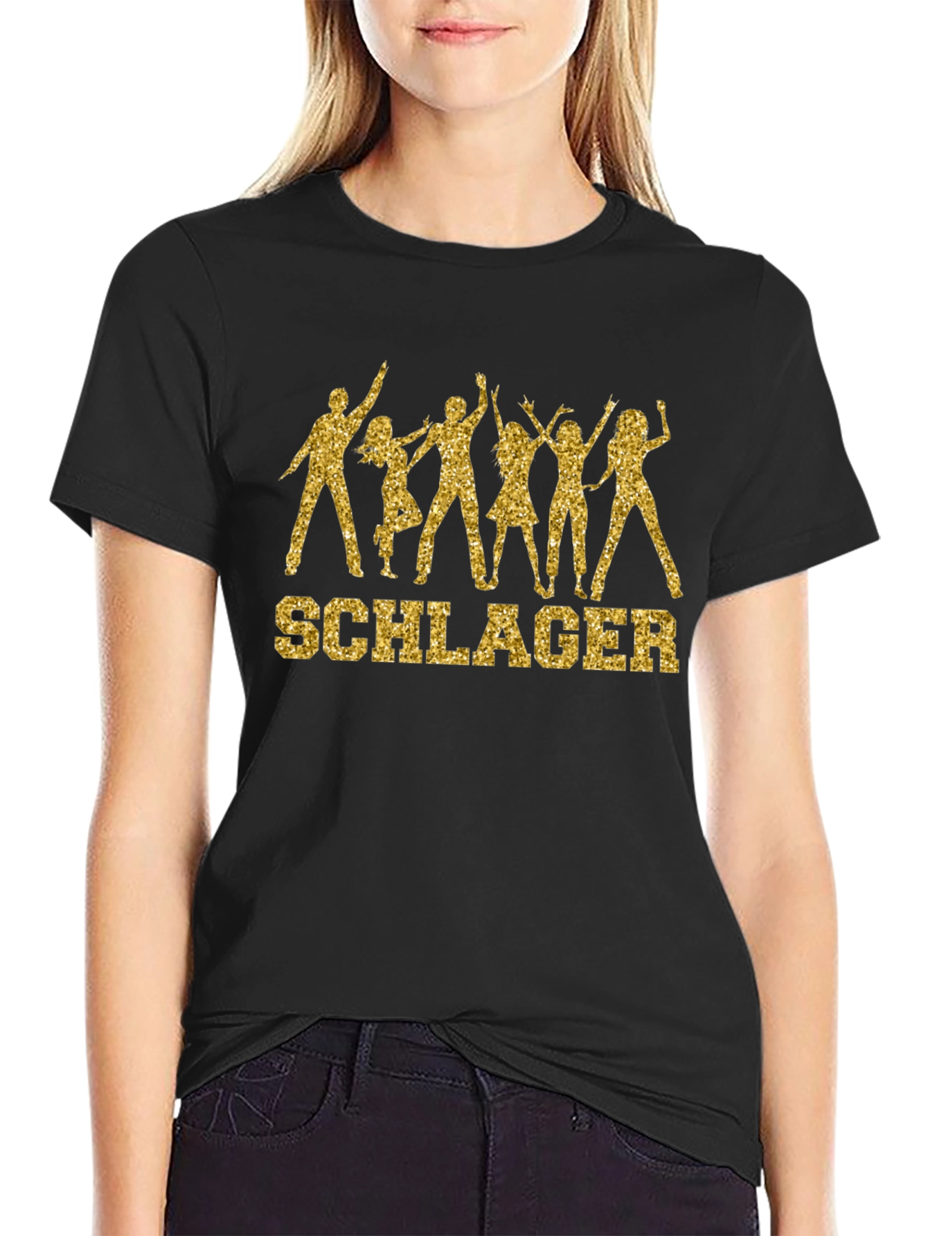 Schlager Graphic Print Crew Neck T-Shirt