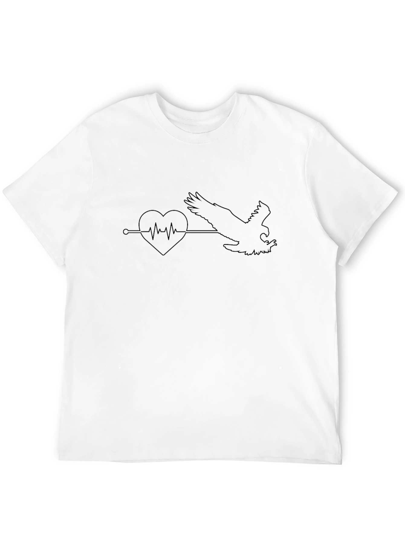 Heartbeat Eagle T-Shirt - Black