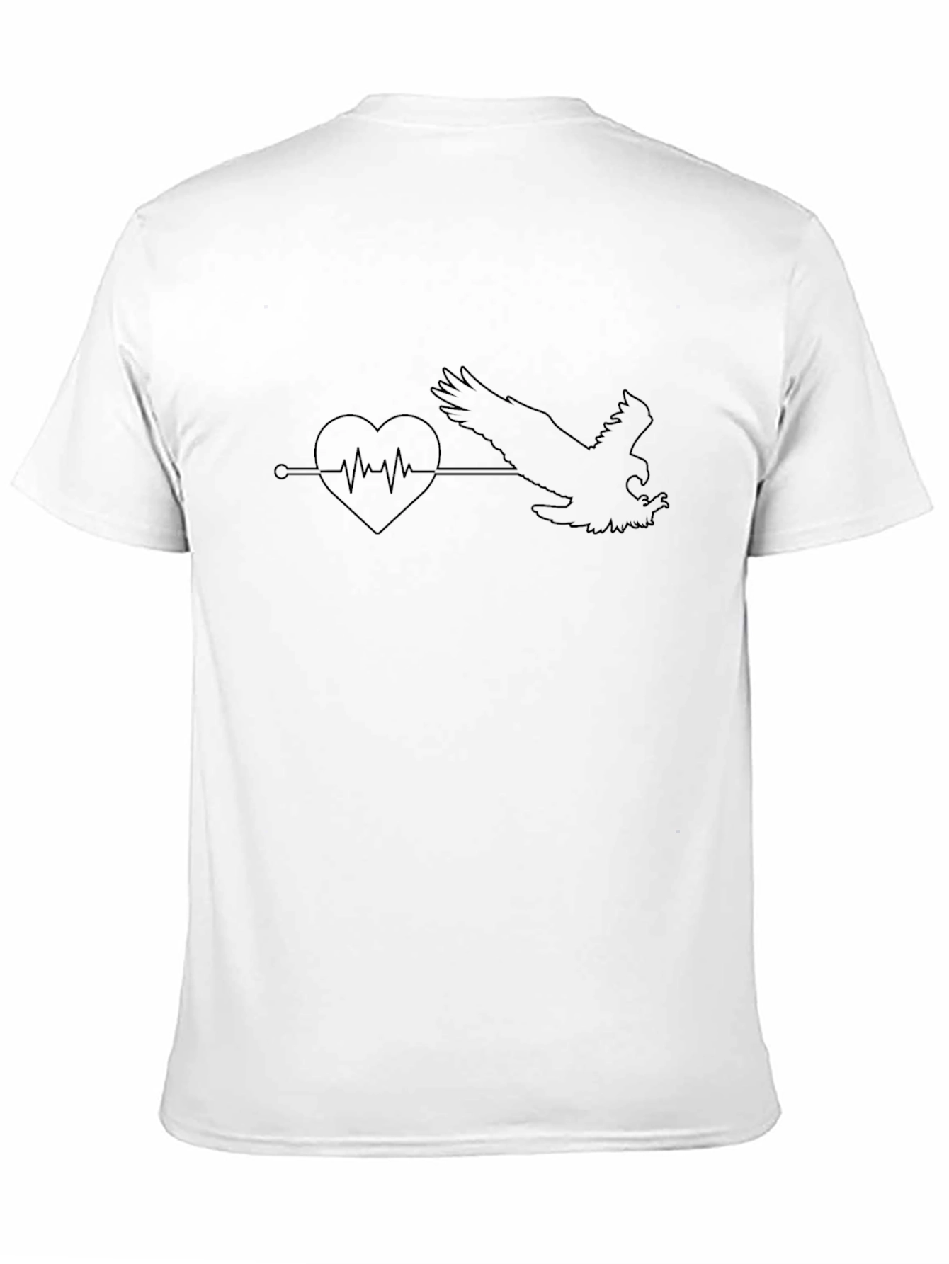 Heartbeat Eagle T-Shirt - Black