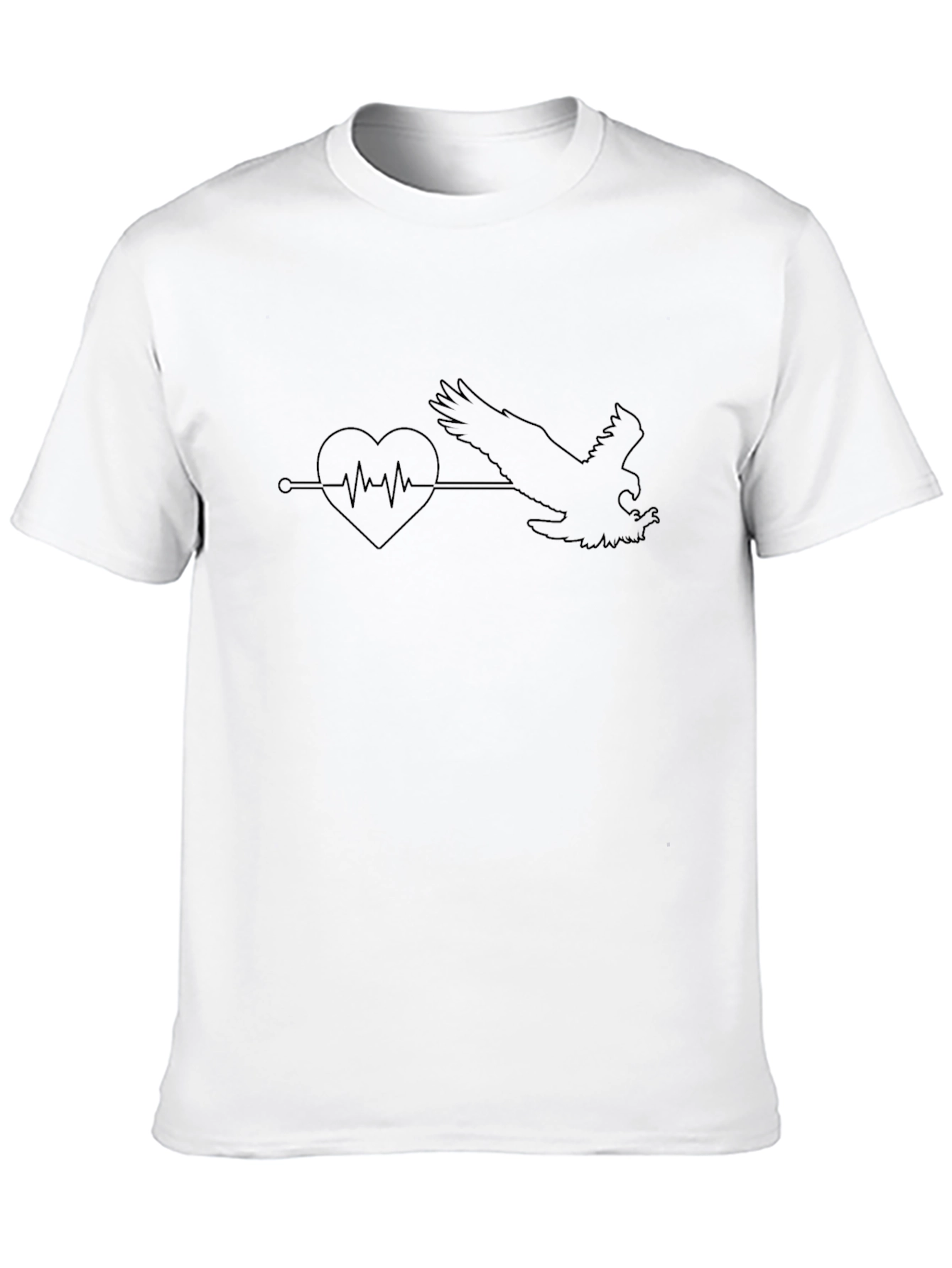 Heartbeat Eagle T-Shirt - Black