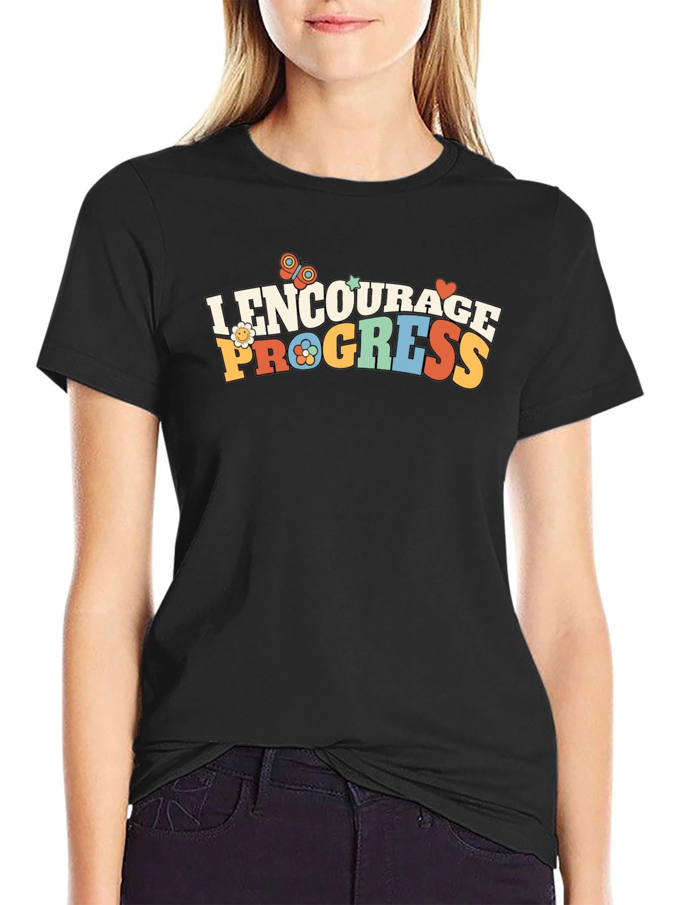 Encourage Progress T-Shirt - Retro Design